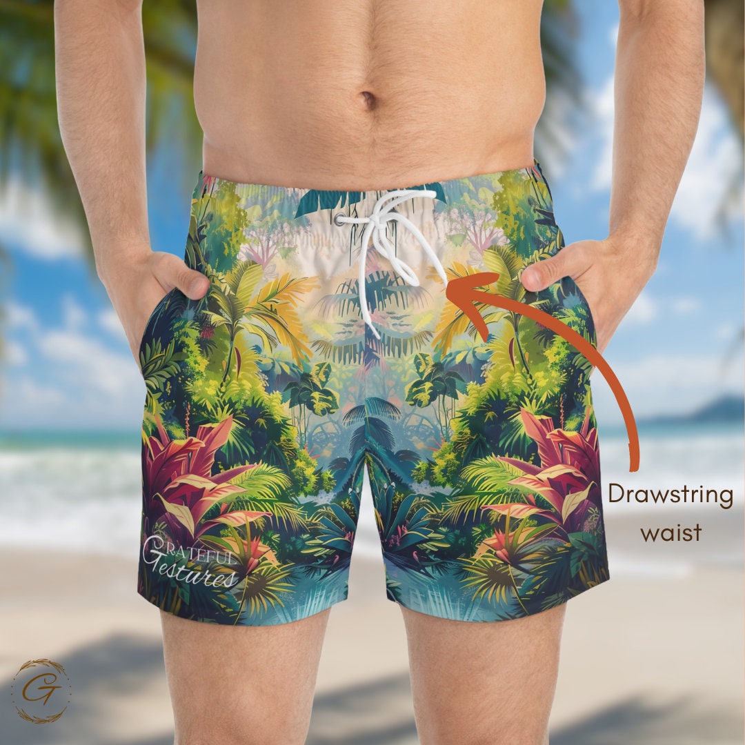 Rainforest Design Swim Shorts for Men (AOP)