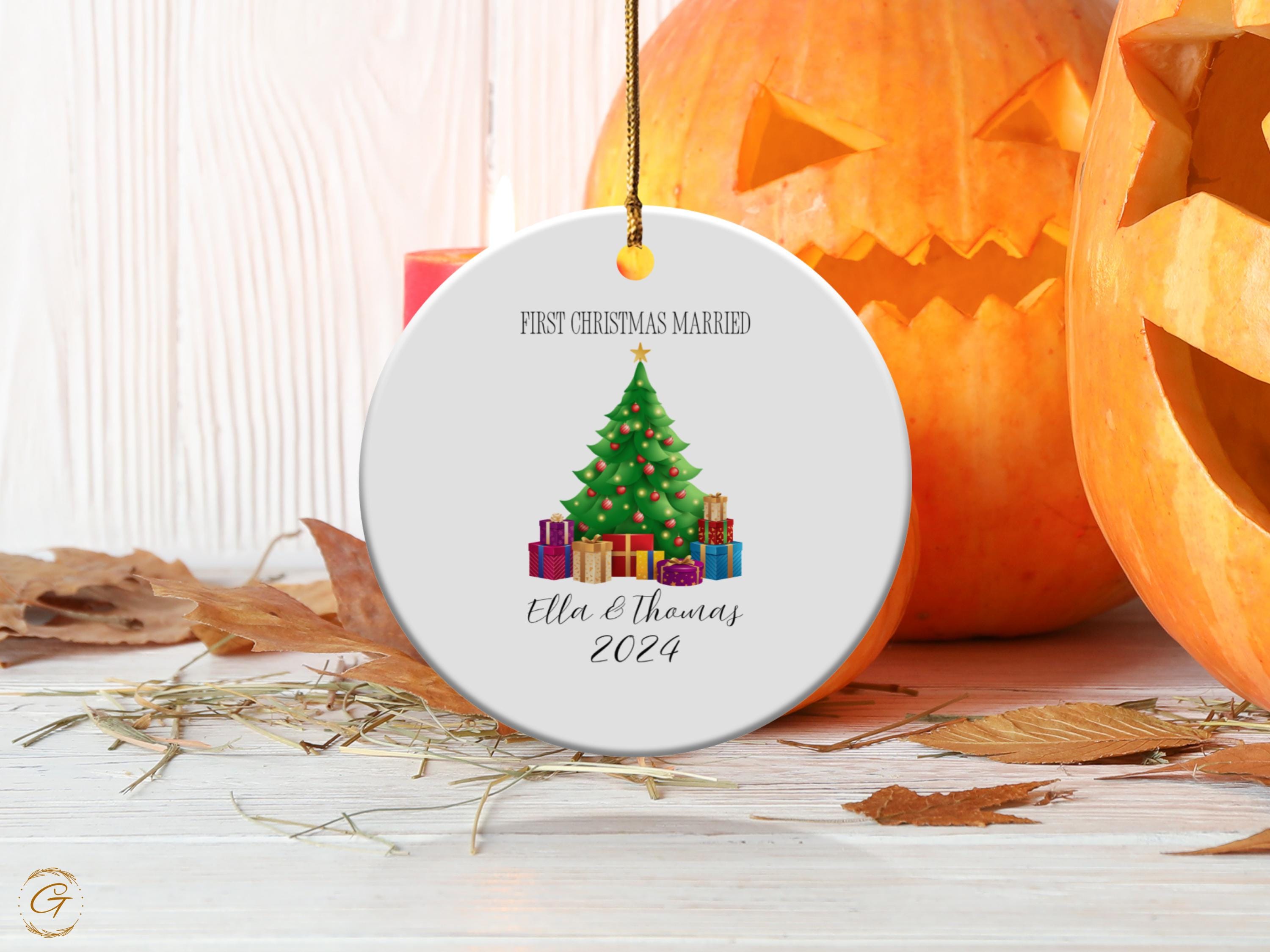Personalized First Christmas Married Ornament