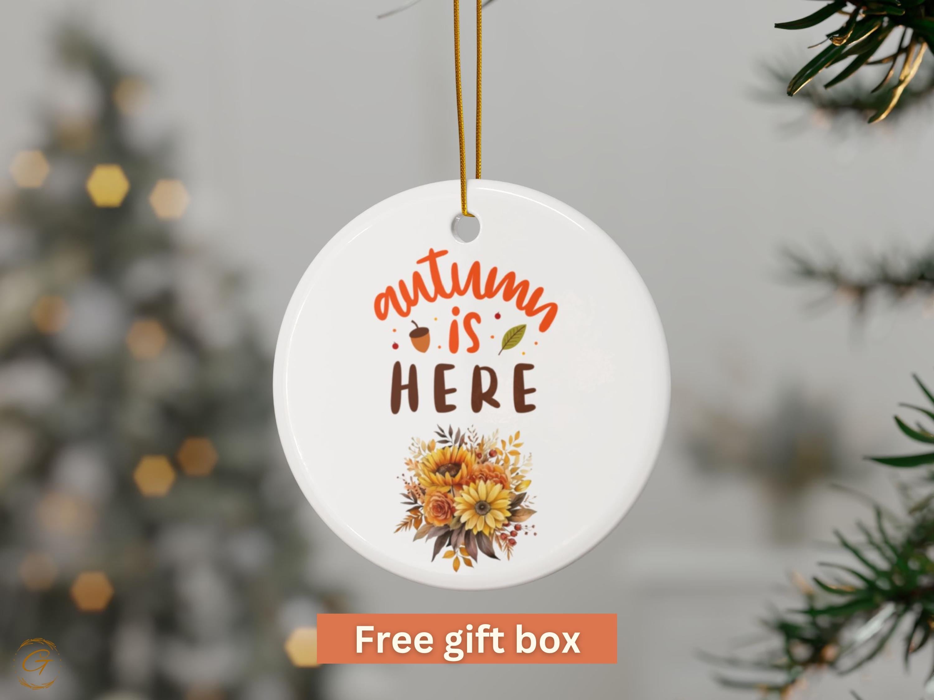 Autumn Ornament, Fall Keepsakes, Thanksgiving Decoration, Seasonal Hanging Ornament, Rustic Home Accent, Harvest Themed Decors, Unique Gifts