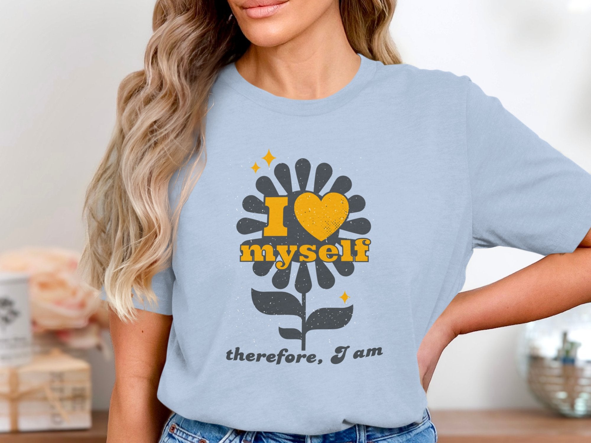 I love myself therefore I am graphic t-shirt product