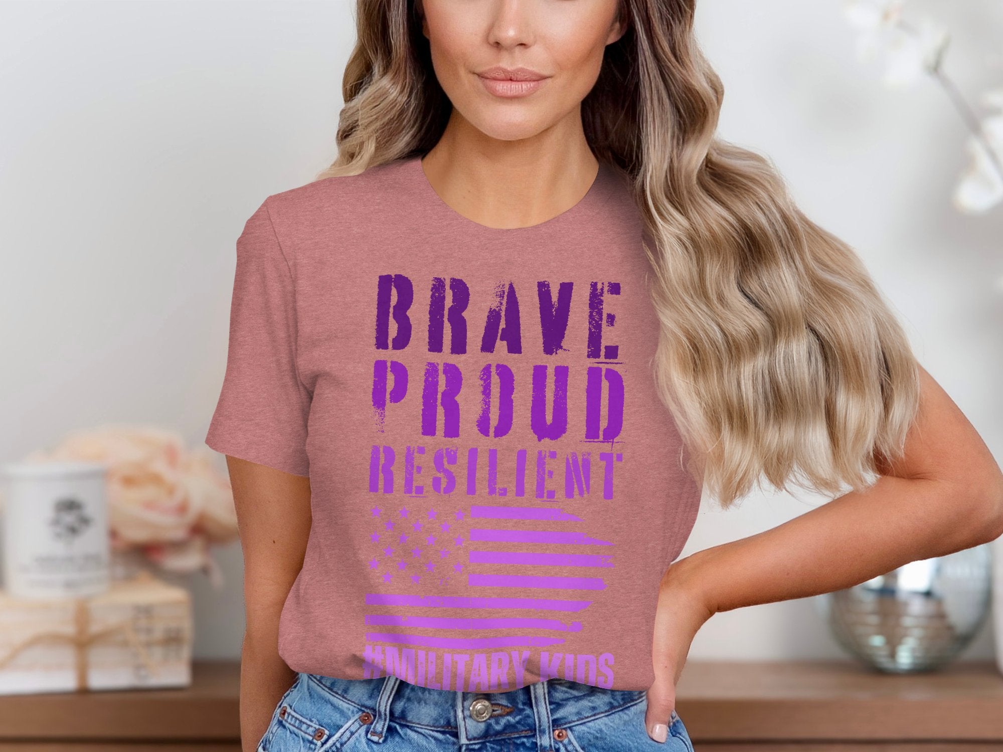 Brave Proud Resilient Military Kids T-Shirt product