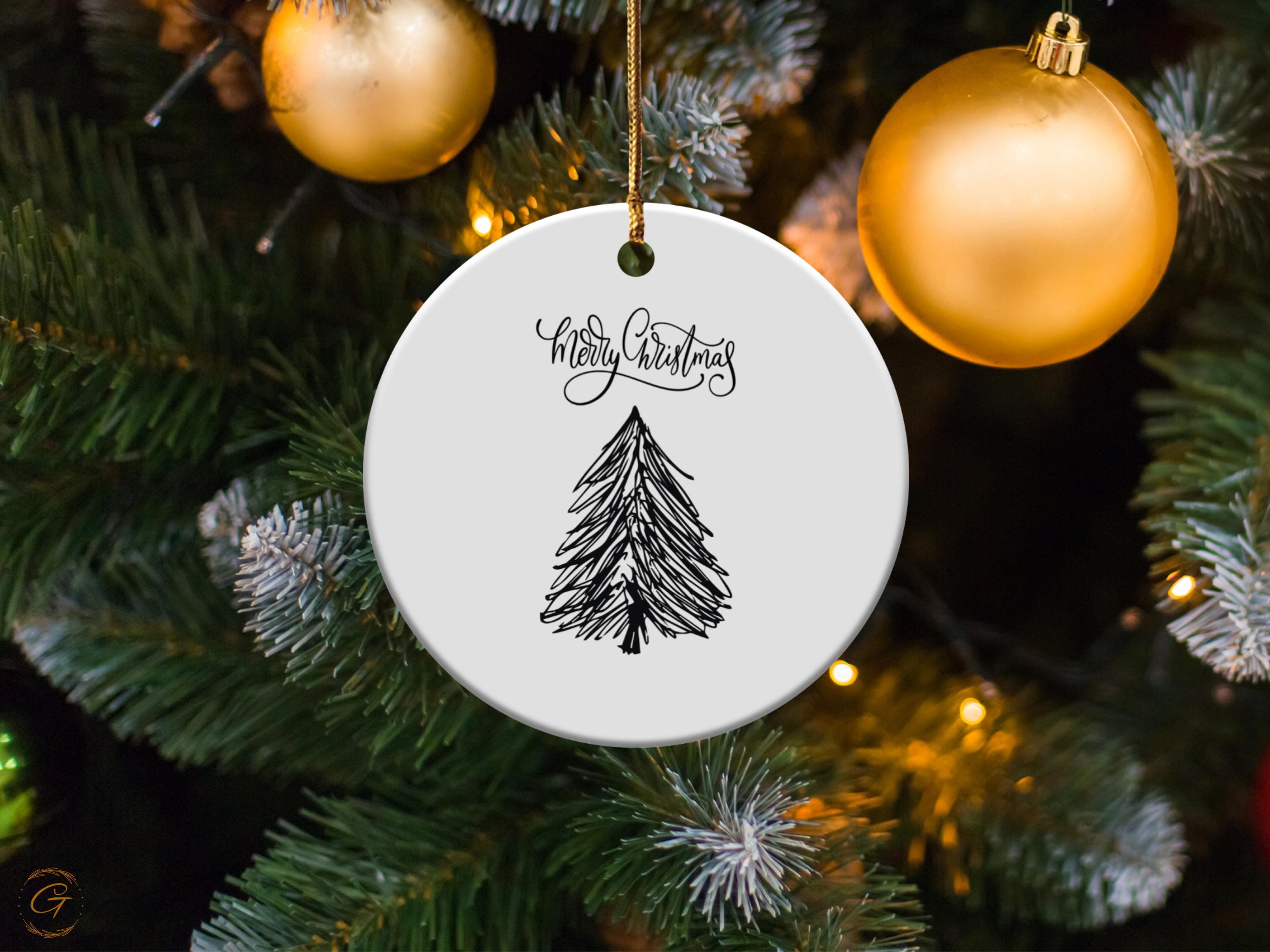 Merry Christmas Tree Ornament, Holiday Decoration, Festive Tree Decors, Christmas Decoration, Winter Home Accent, Tree Accessories Keepsakes