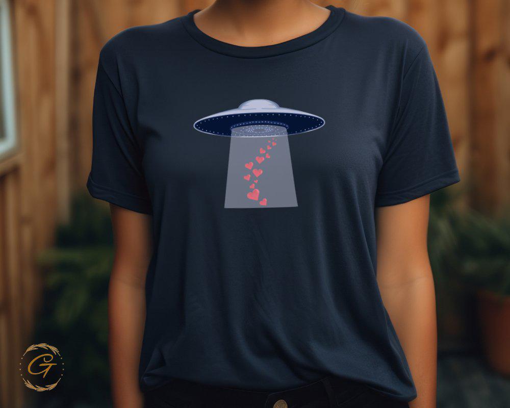 UFO Alien Abduction T-Shirt, Unique Space Graphic Tee