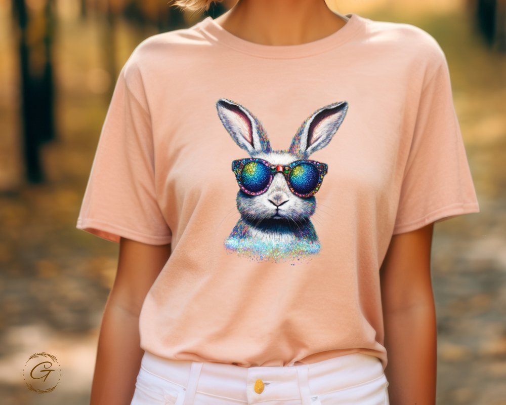 Stylish Rabbit with Sunglasses Graphic Tee product