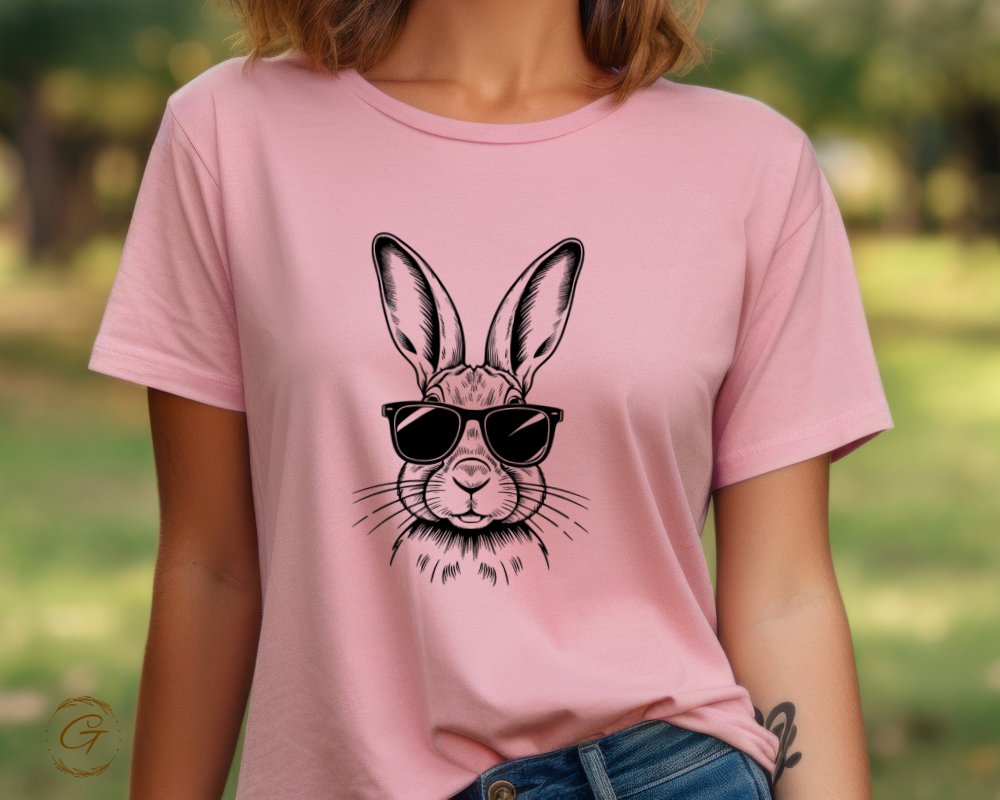 Trendy Pink Shirt with Cool Rabbit Print product