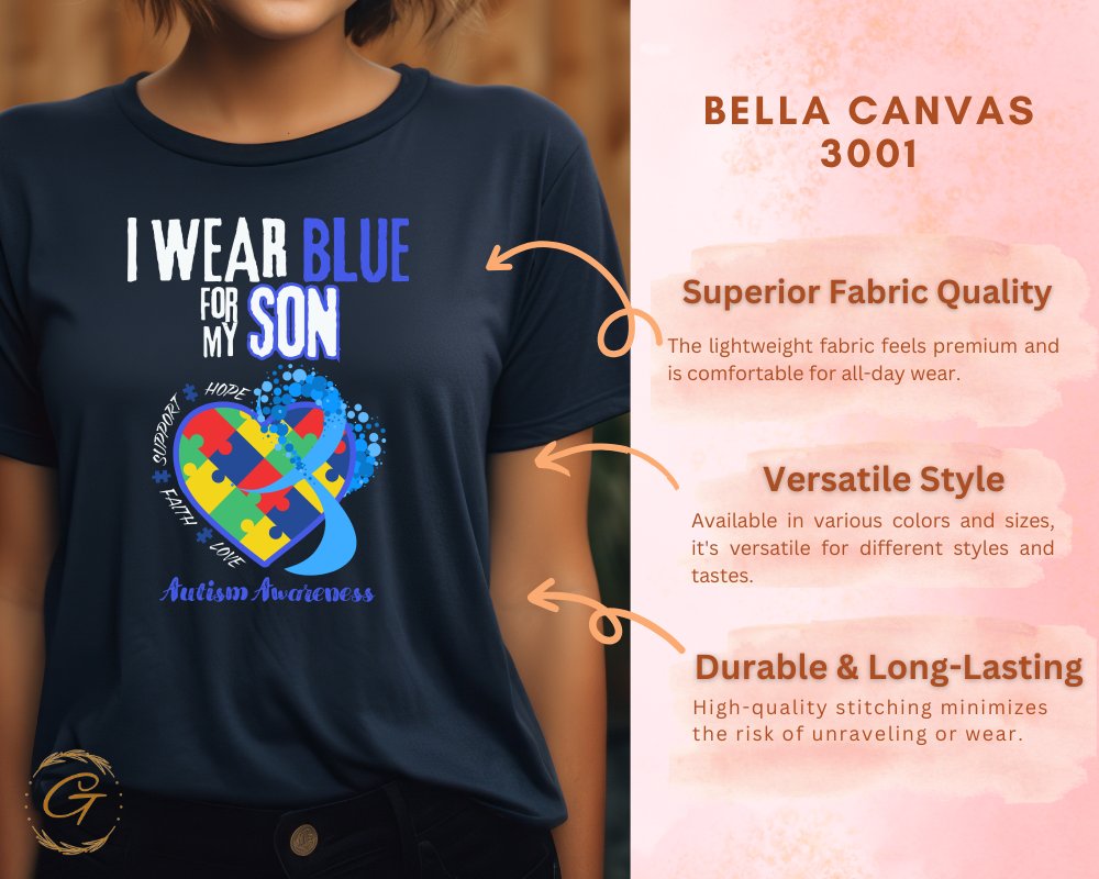 Autism Awareness Blue For My Son T-shirt product