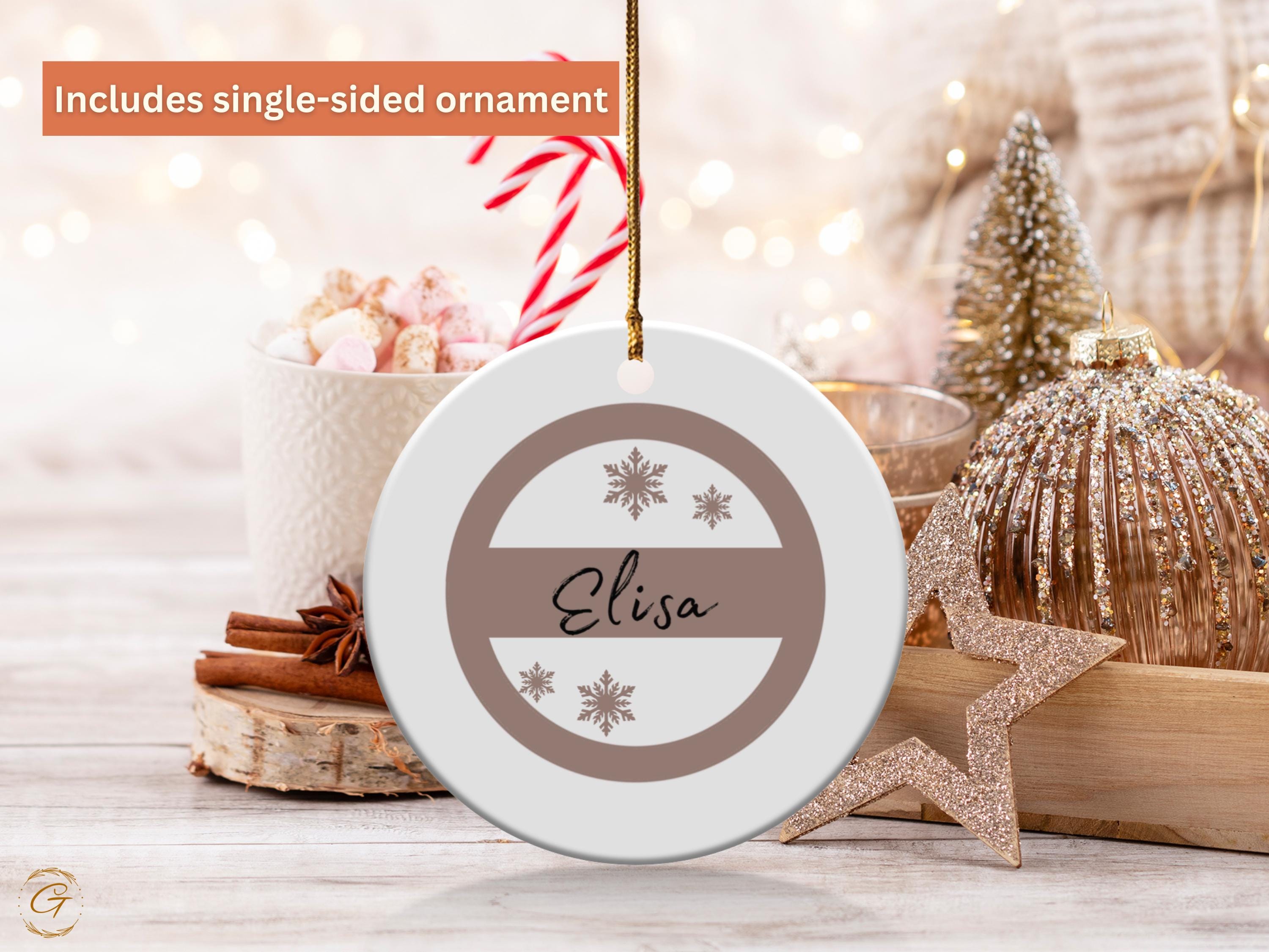 Personalized Christmas Ornament, Custom Name Holiday Decoration, Snowflake Design, Christmas Tree Hanging Decor, Ideal Holiday Keepsake Gift