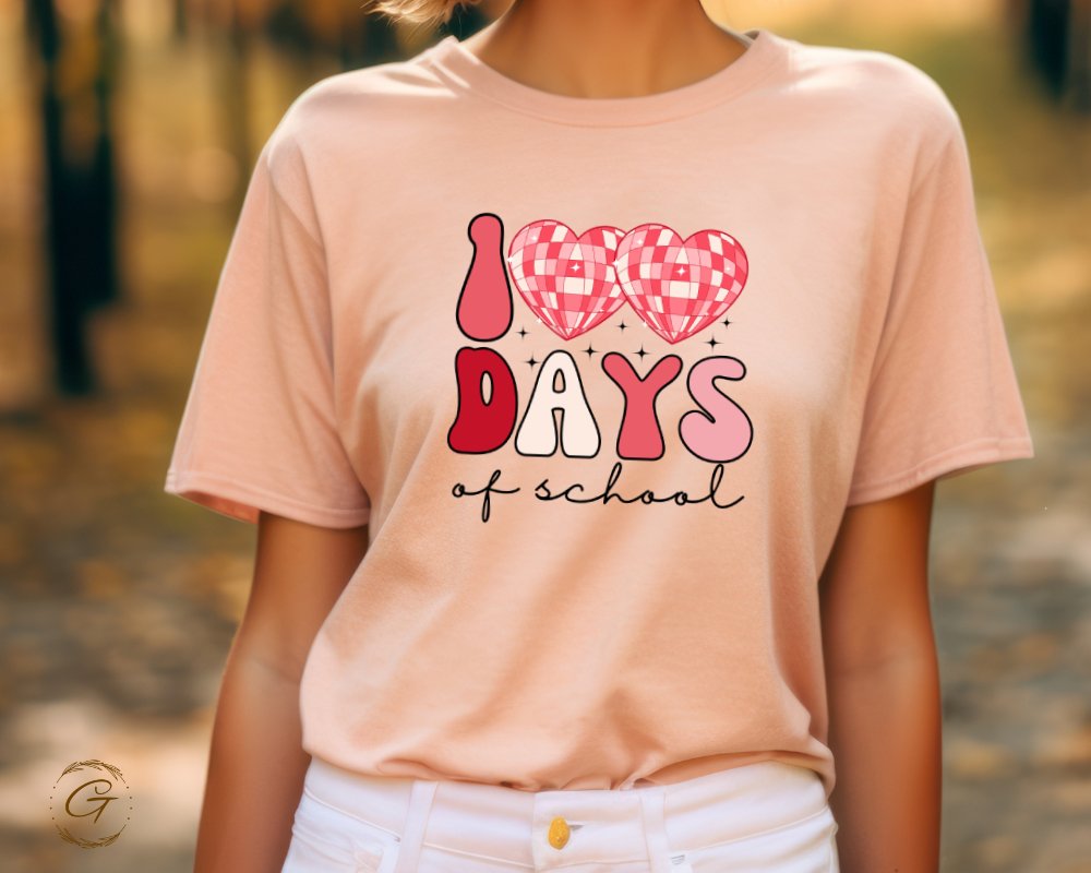 I Love 100 Days of School Graphic Tee product