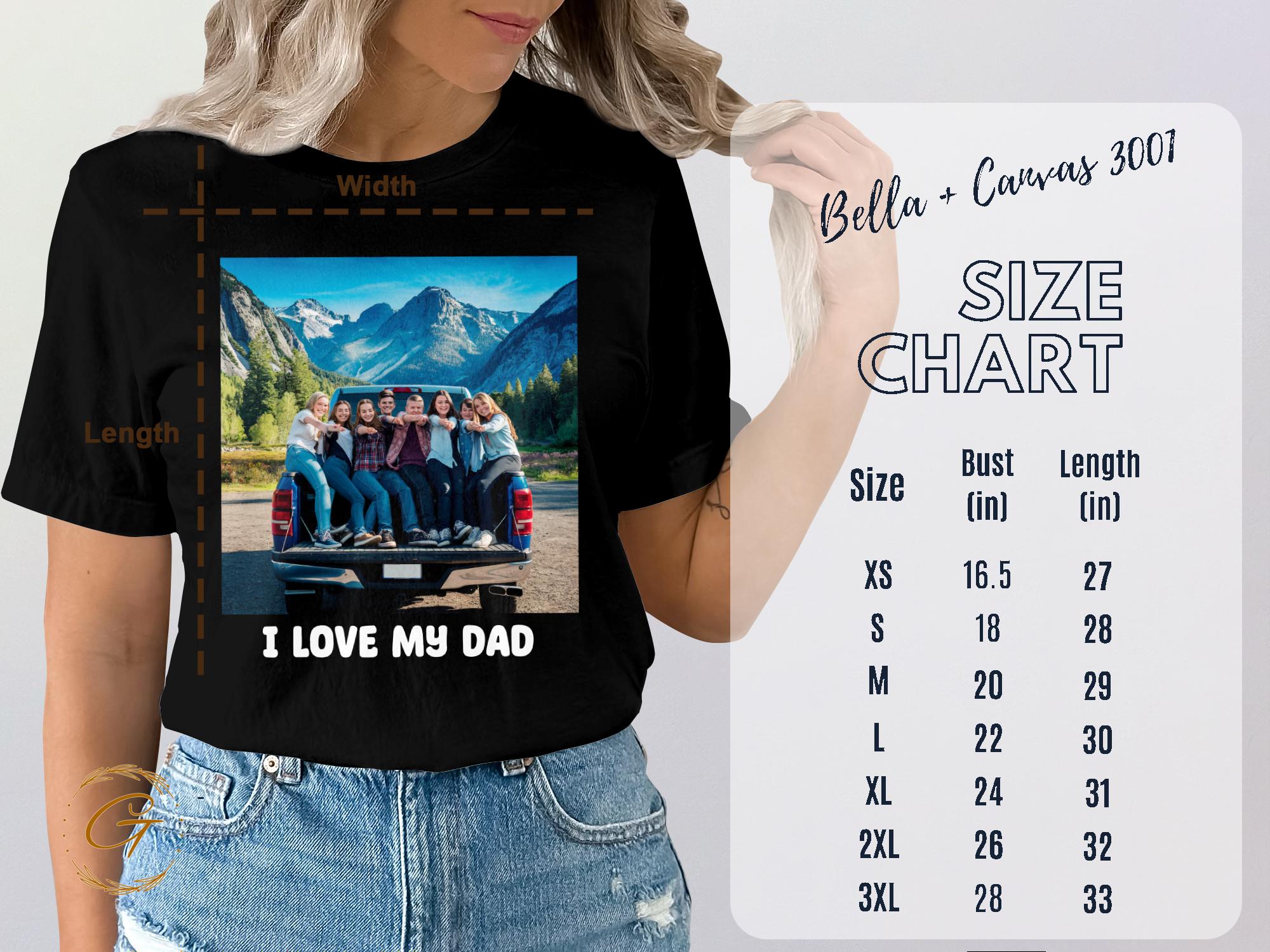 I Love My Dad with Custom Picture T-Shirt, Family Photo T-Shirt Dad Appreciation Gift Tee