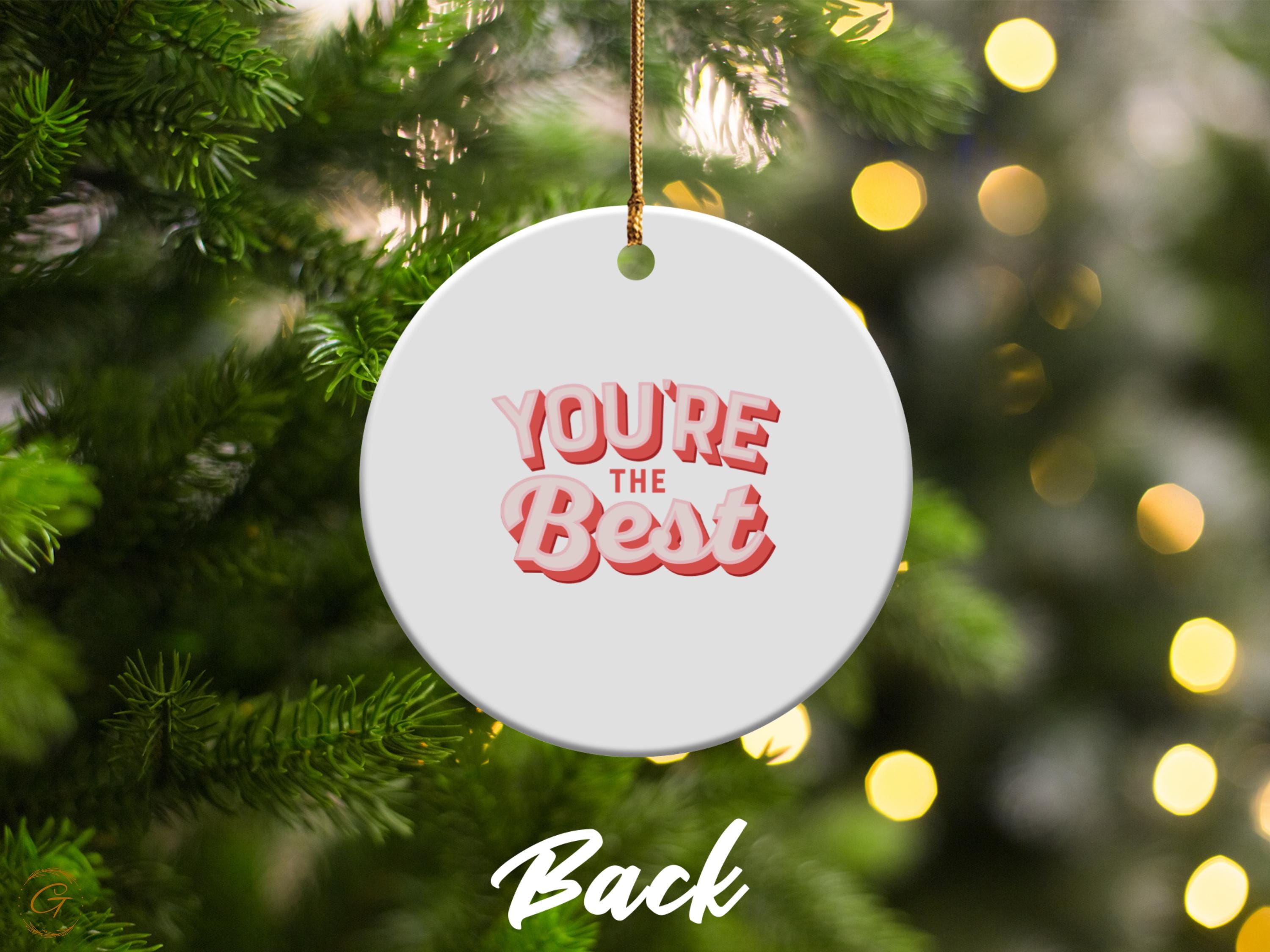 Personalized Friend Keepsake Ornament Unique Gift for Loved Ones, Butterfly Flower Decoration, Meaningful Thank You Present Custom Name Gift