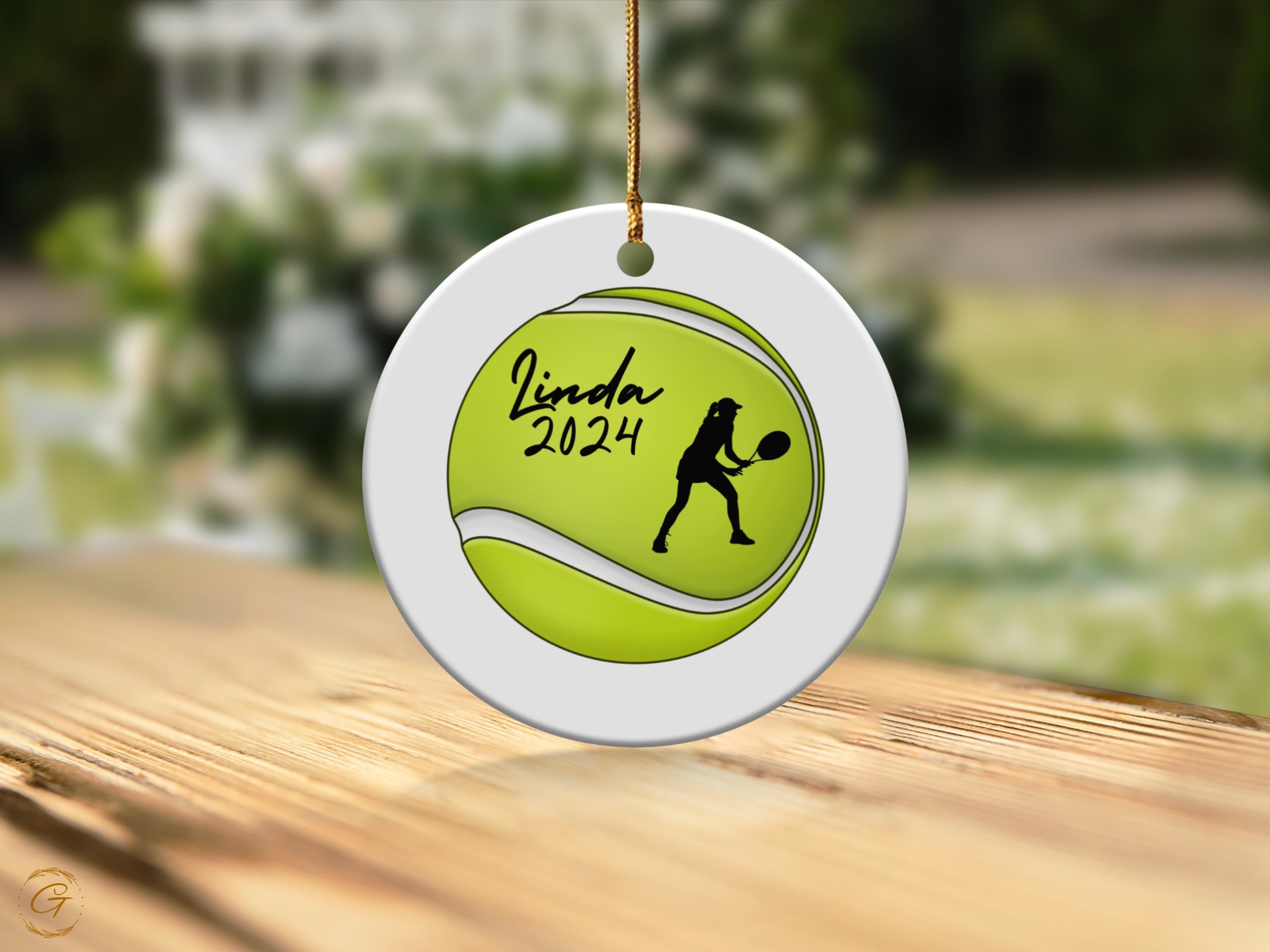 Personalized Tennis Ornament, Custom Tennis Ball Decoration, Sports Lover Gift, Tennis Player Keepsake, Unique Tennis Gift, Holiday Keepsake