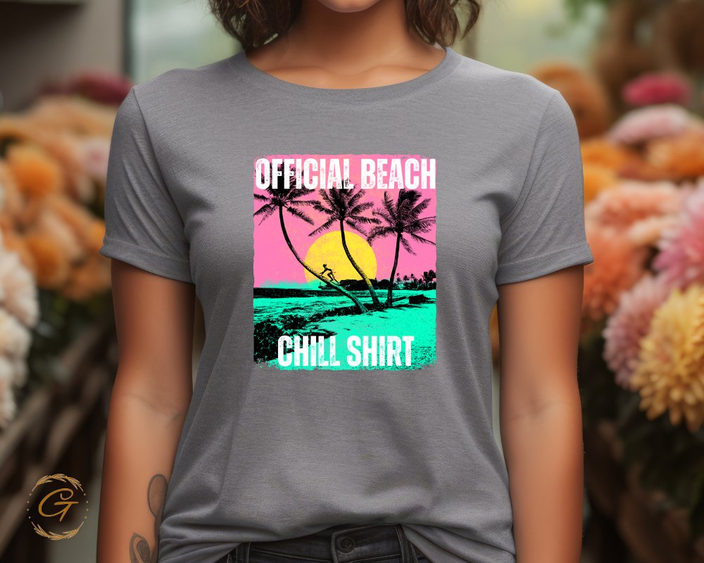 Official Beach Chill Shirt with Tropical Design product