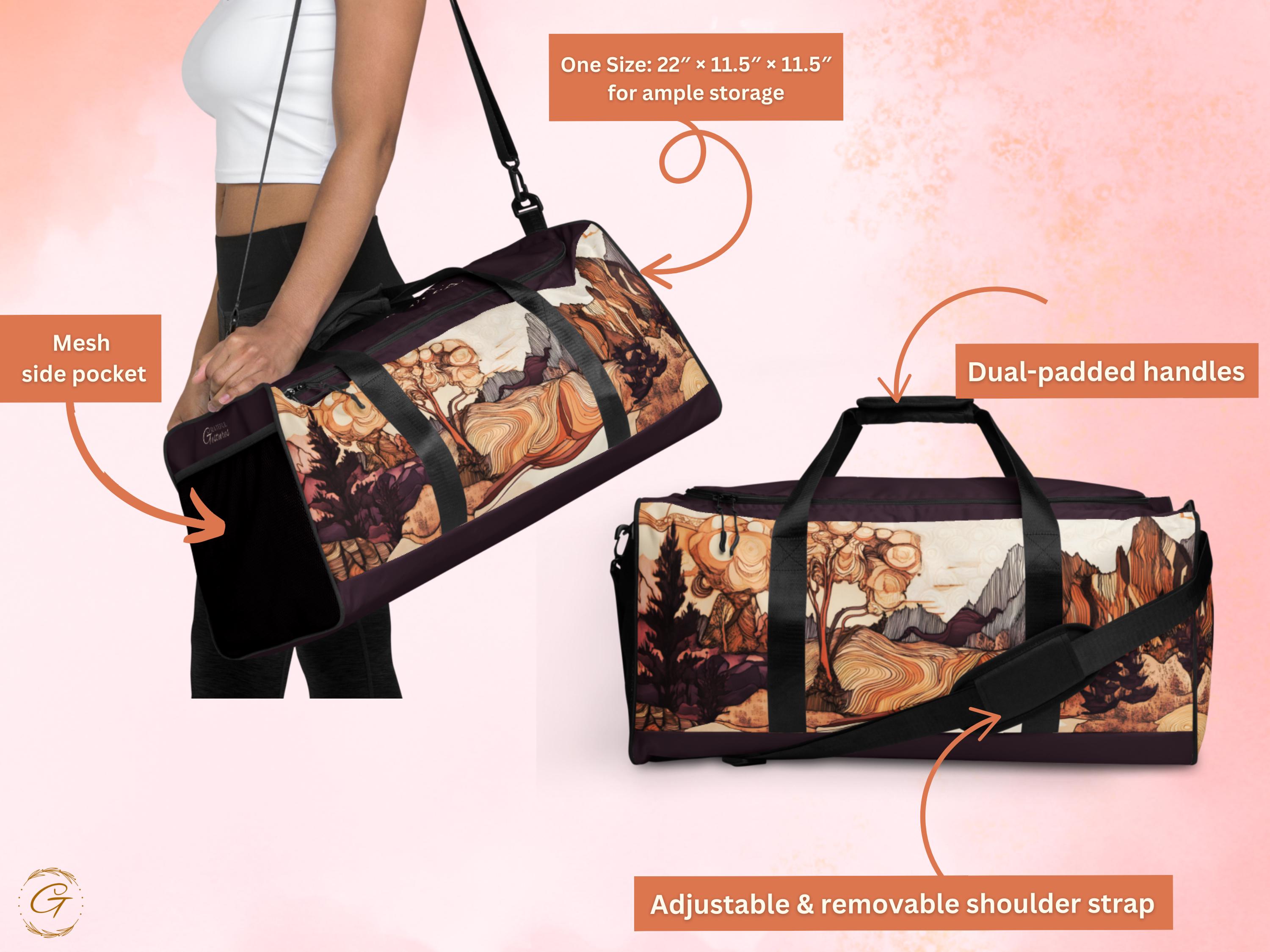 Scenic Nature Duffel Bag - Artistic Gym Bag with Mountain Landscape, Durable Travel Bags, Stylish Sports Bag, Perfect Outdoor Adventure Gift