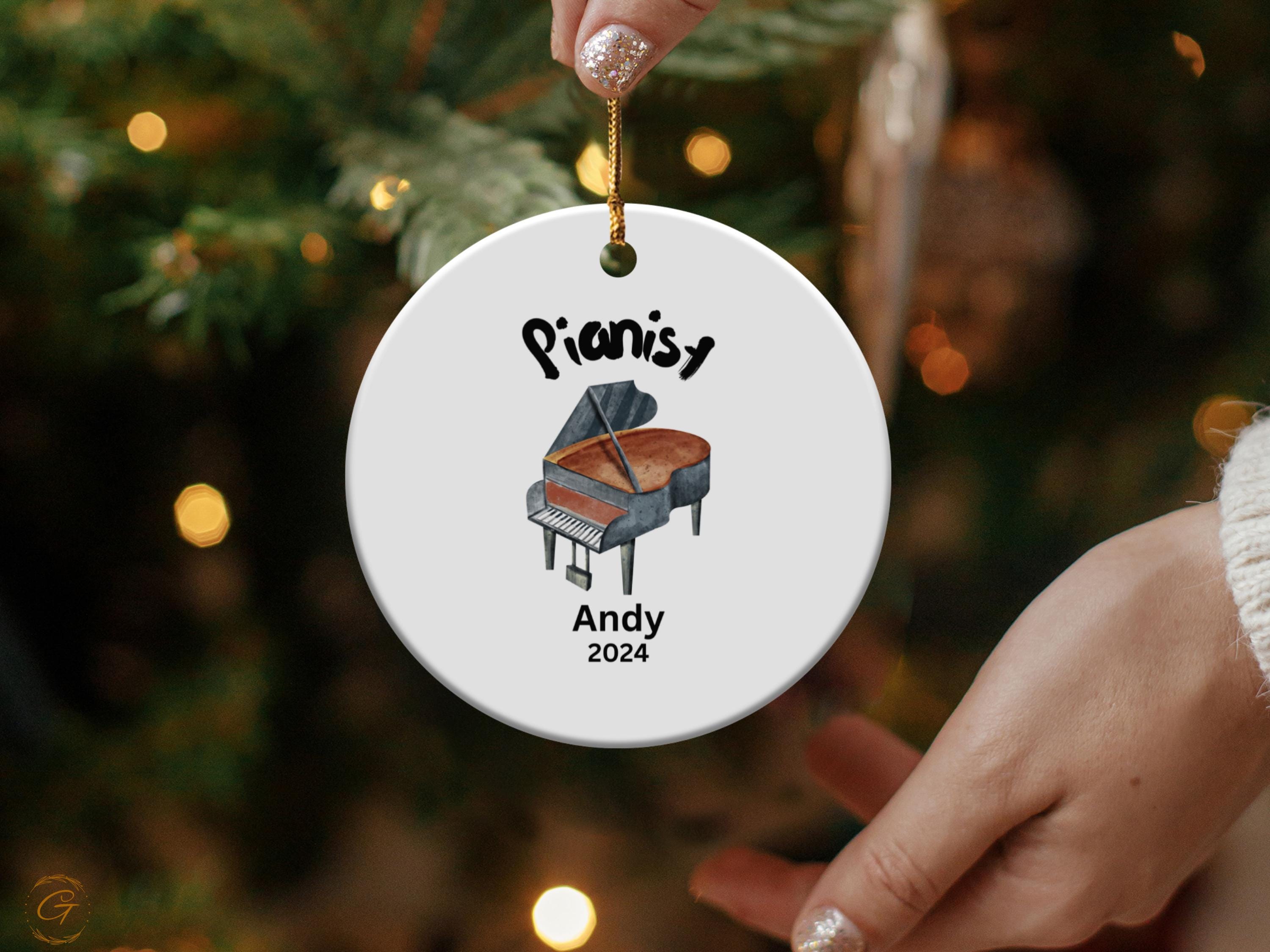Personalized Piano Ornament 2024, Custom Pianoist Music Lover Gift, Customized Grand Piano Decor, Piano Player Ornament
