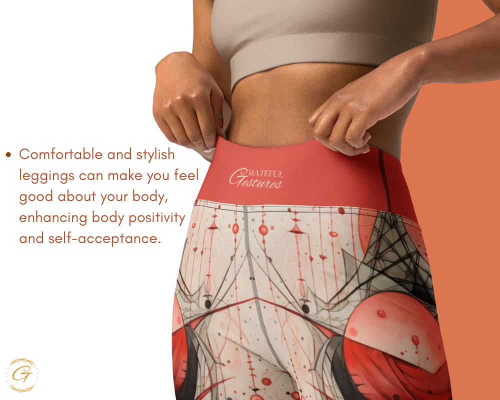 Ruby Alchemy AOP Yoga Leggings and Shorts Stylish Bold Activewear for Women HighStretch Comfortable Perfect for Yoga Fitness and Casual Wear