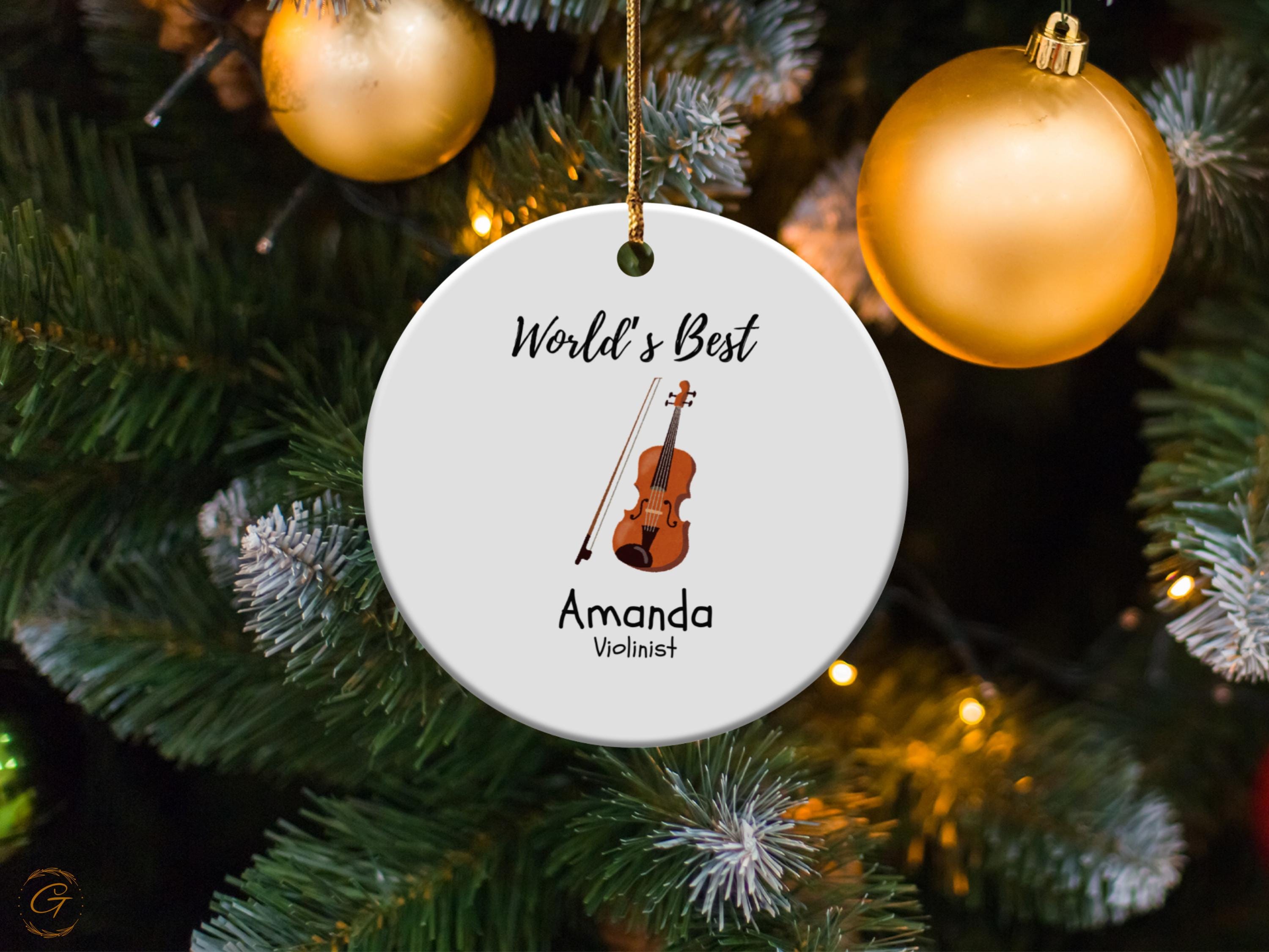 Personalized Violinist Ornament, Gift for Musicians, Unique Musician Gift, Custom Violin Ornament Gift for Violin Lover, Musician Ideal Gift