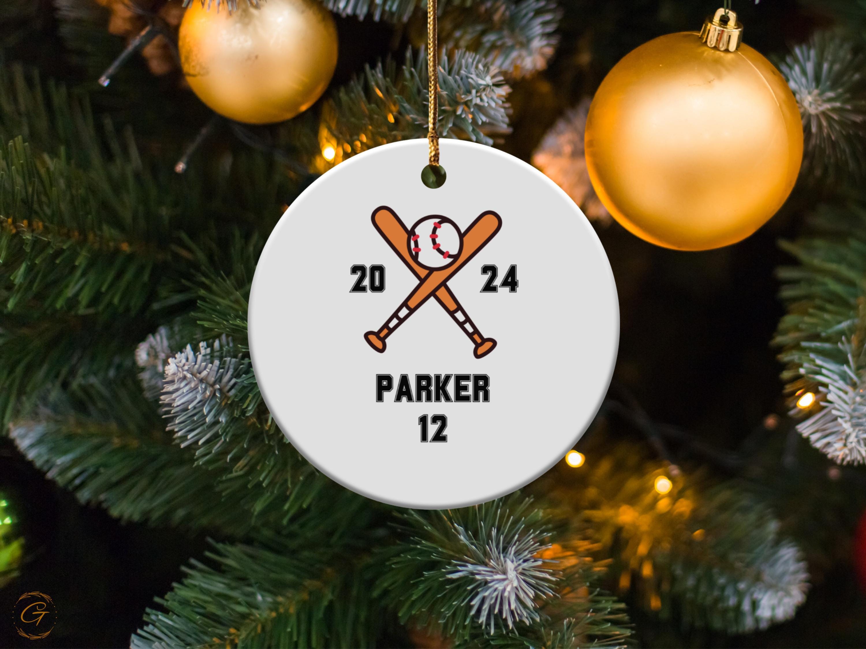 Personalized Baseball Ornament, Sport Decor Unique Christmas Tree Ornaments with Custom Name, Gift Kids Room Decor, Custom Sports Lover Gift