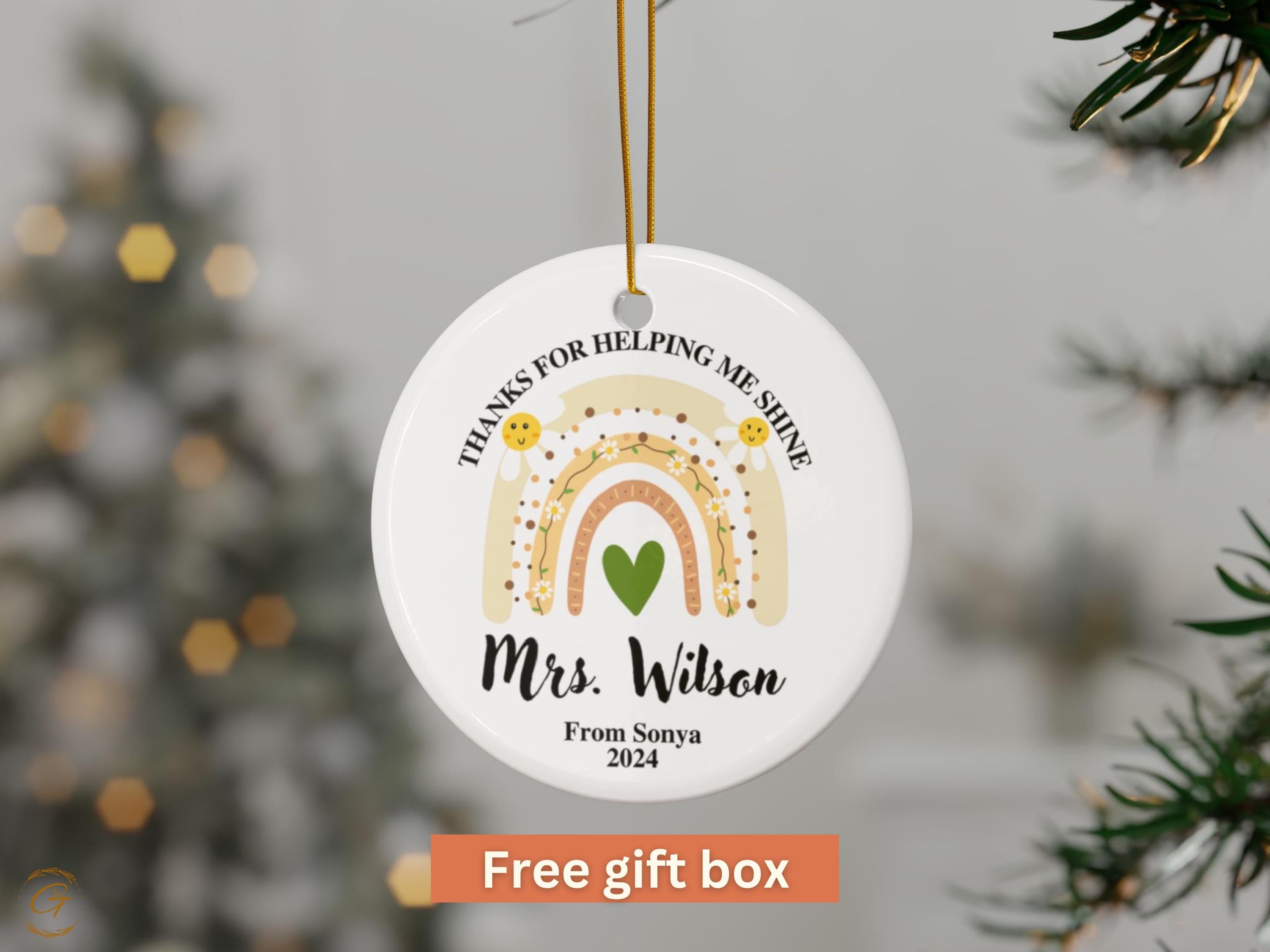 Personalized Teacher Appreciation Ornament
