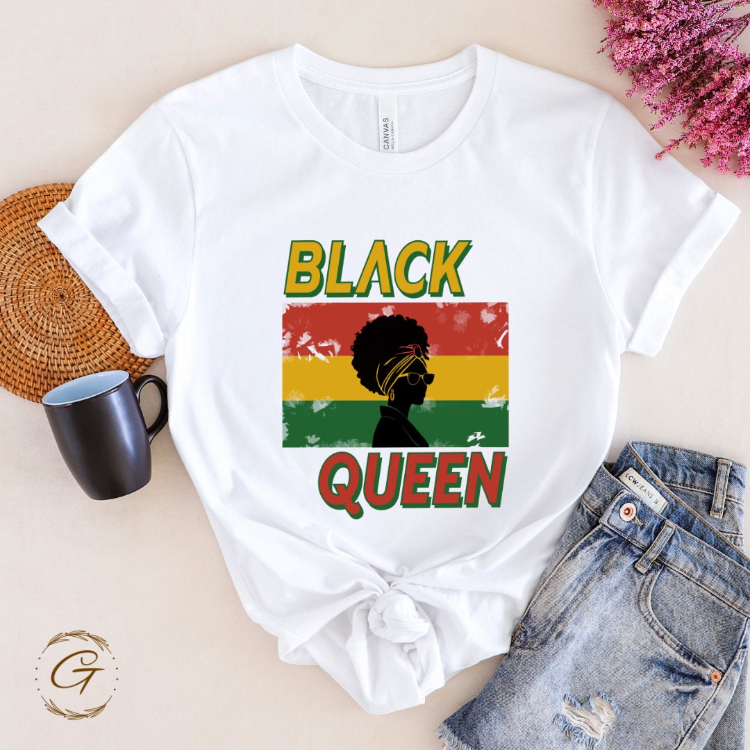 Black Queen Juneteenth Tee - Juneteenth Apparel for Black Women