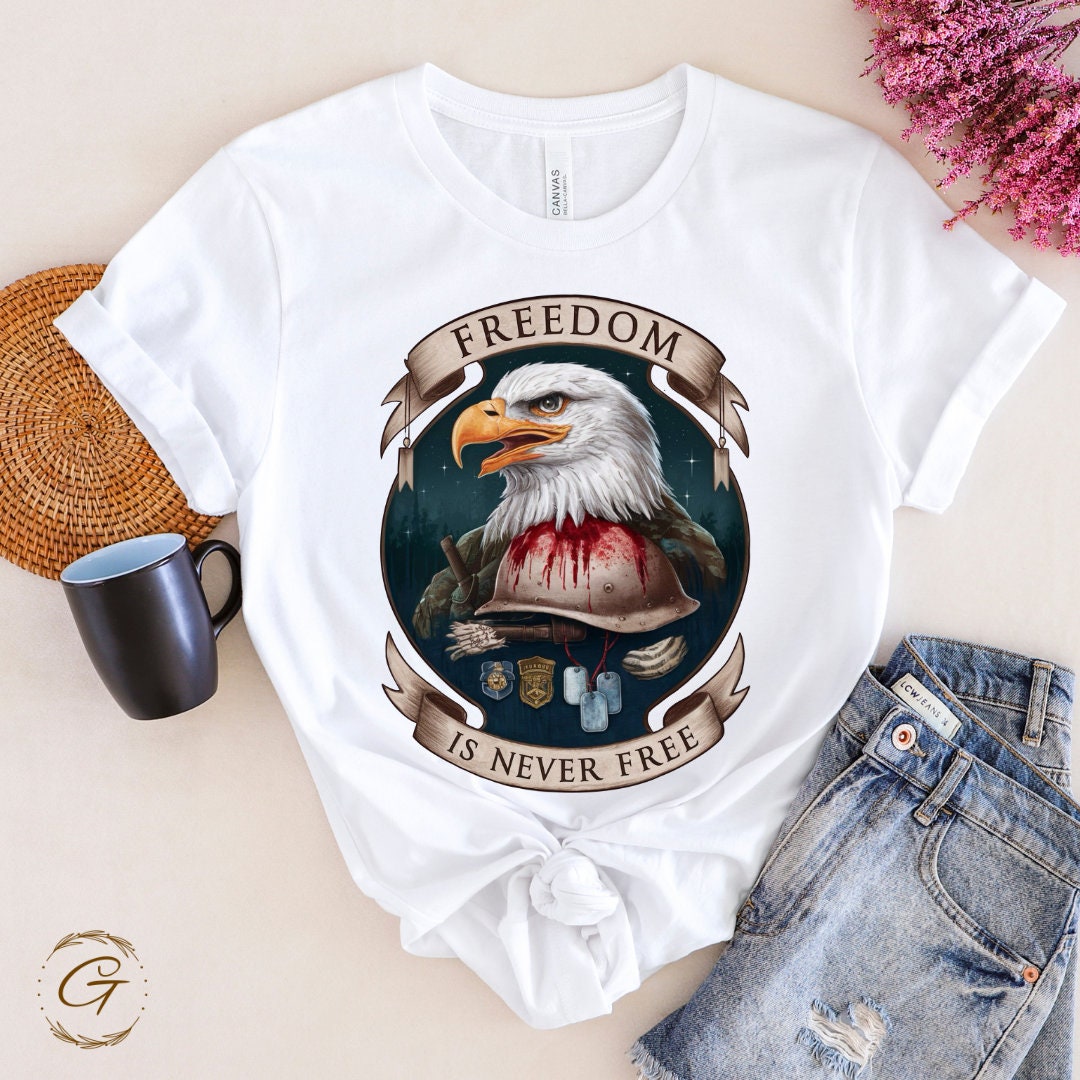 Freedom Eagle T-Shirt – Patriotic American Flag Graphic Tee