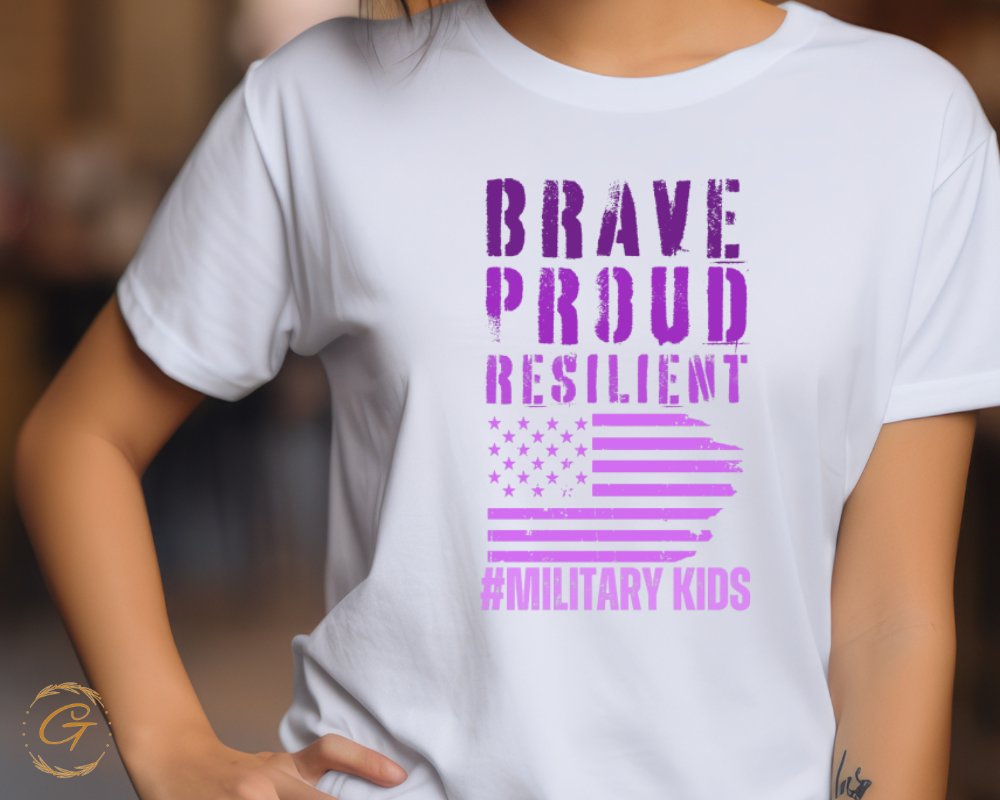 Brave Proud Resilient #Military Kids T-shirt product