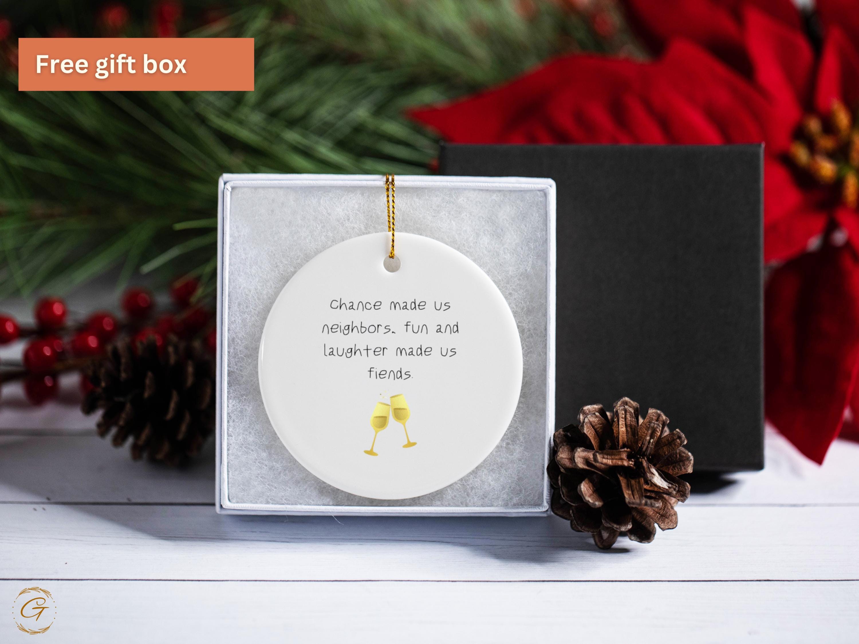 Personalized Gift for Neighbors Christmas Ornament, Unique Friends Gifts Treasure Finds, Christmas Tree Decor, Unique Best Gift for Neighbor
