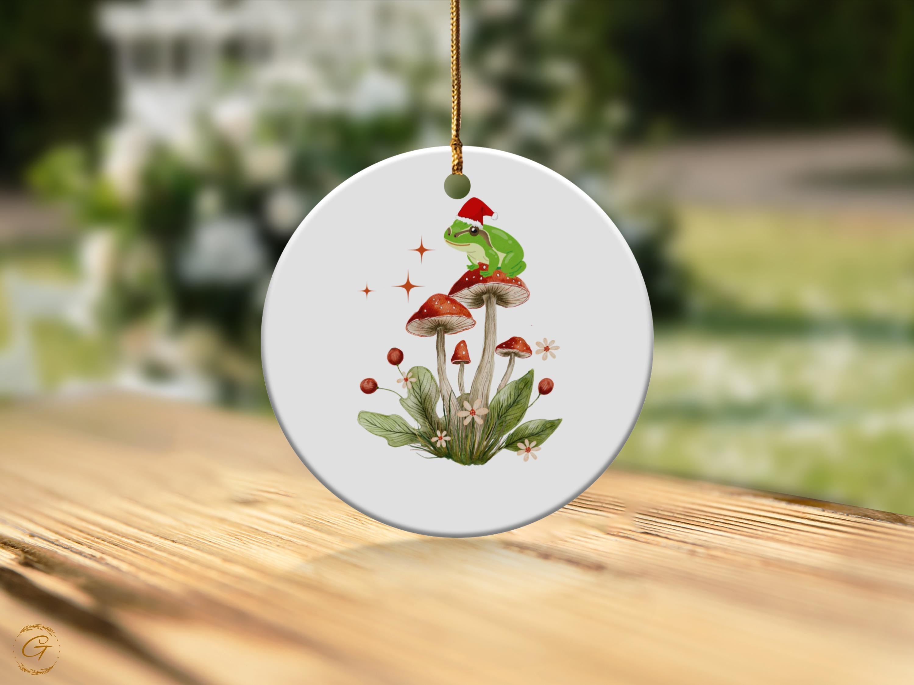 Whimsical Froggy Santa Ornaments, Christmas Decorations, Woodland Decor, Holiday Gift, Unique Festive Home Accent, Froggy Santa Holiday Gift