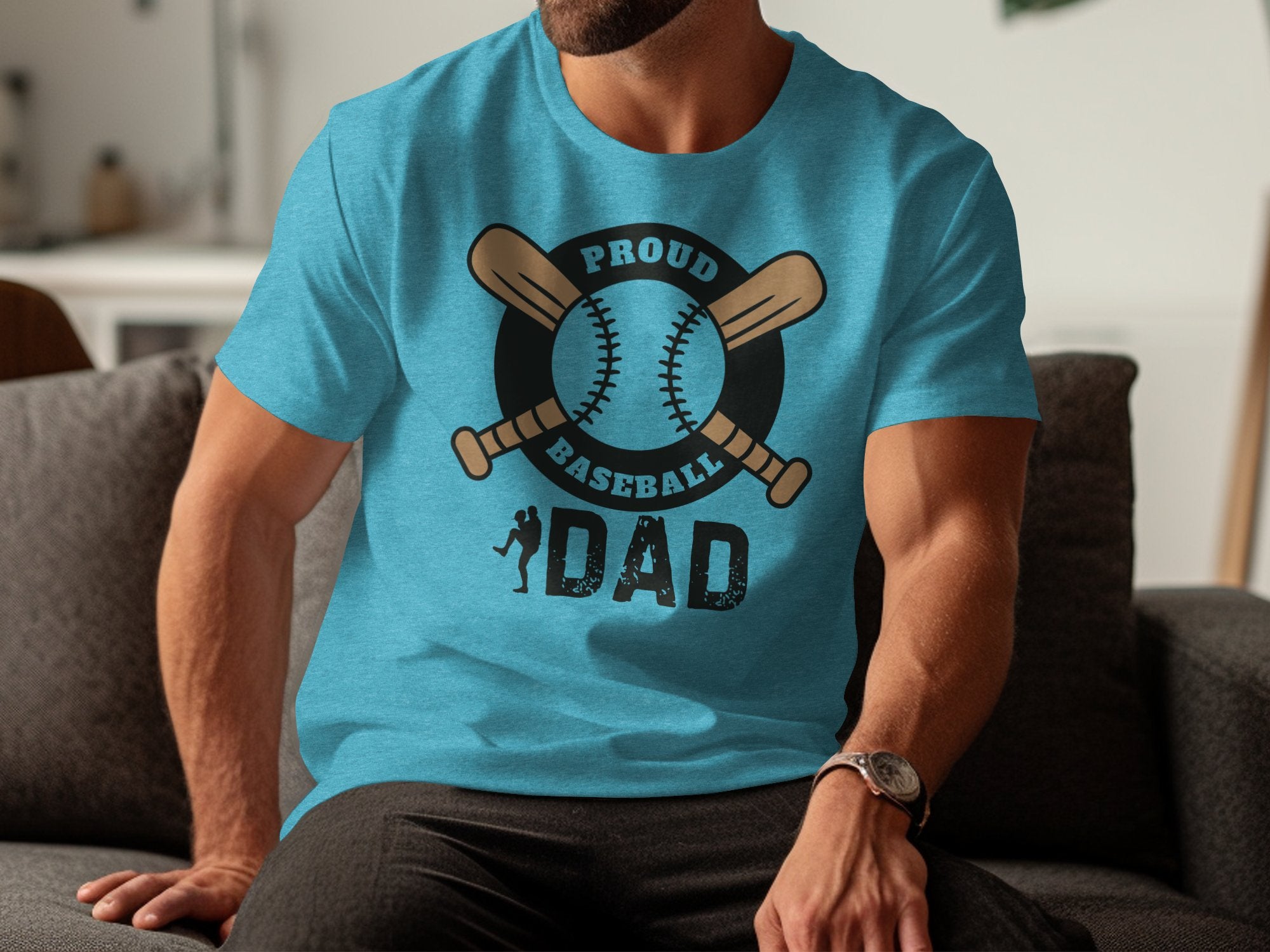 Proud Baseball Dad Graphic Tee Shirt product