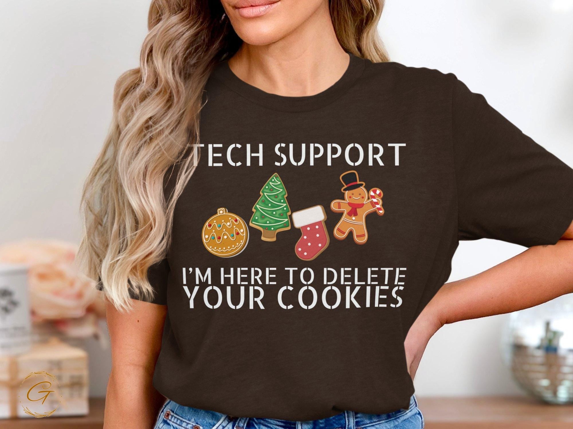Profession T-shirt, Tech Support Christmas Cookies Tee