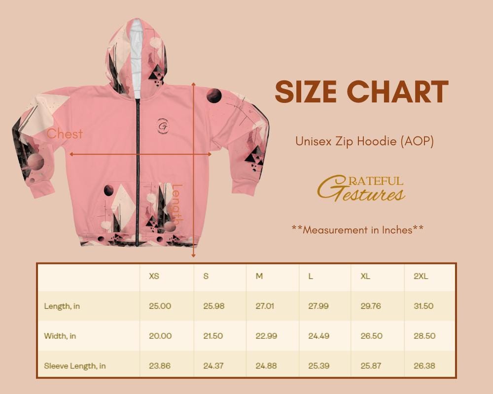 Quantum Polygons Unisex Zip Hoodie All-Over Print