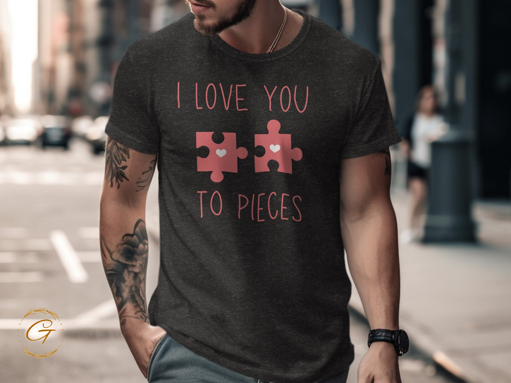 I Love You To Pieces Puzzle Graphic Tee product type