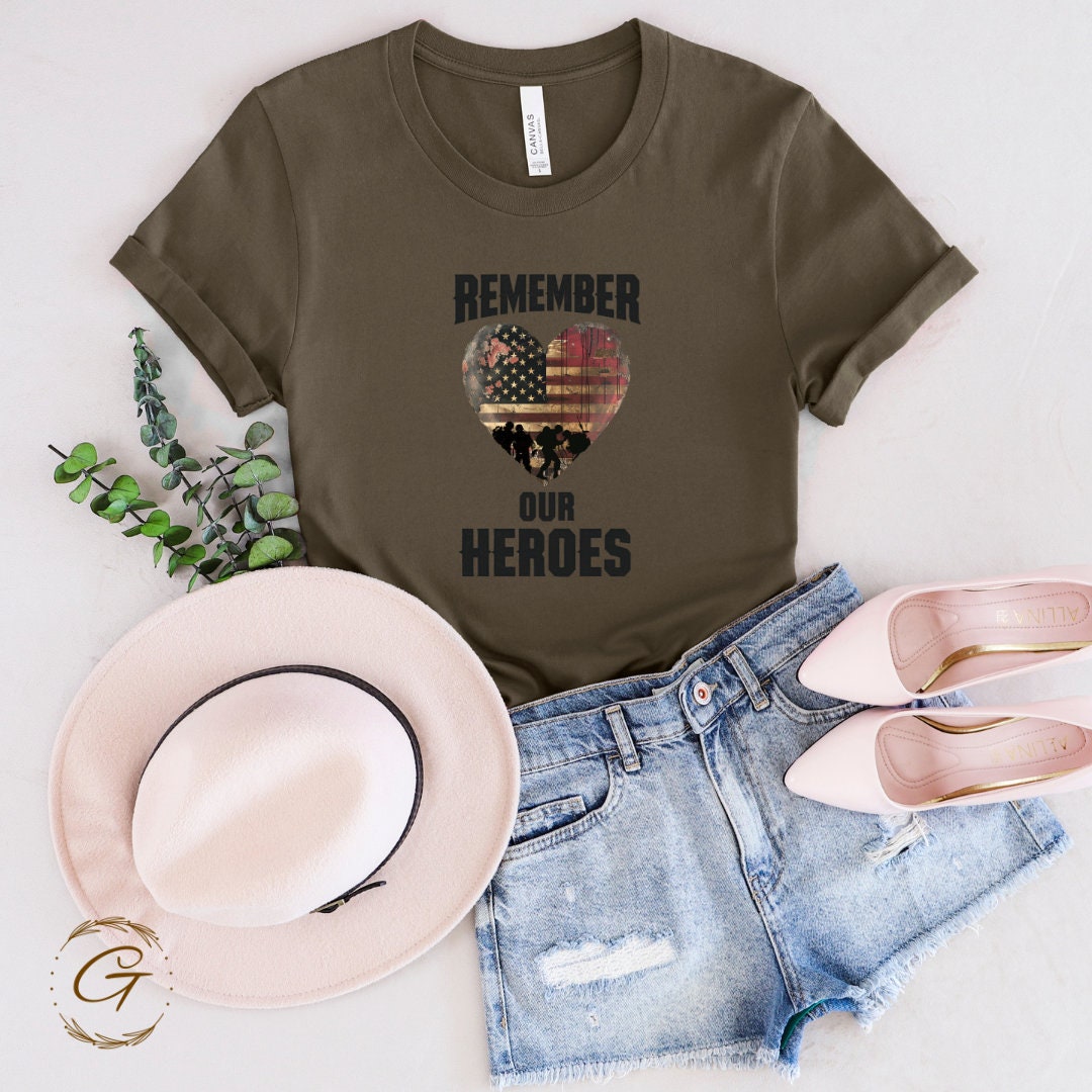 Remember Our Heroes T-Shirt – Patriotic Memorial Day Graphic Tee