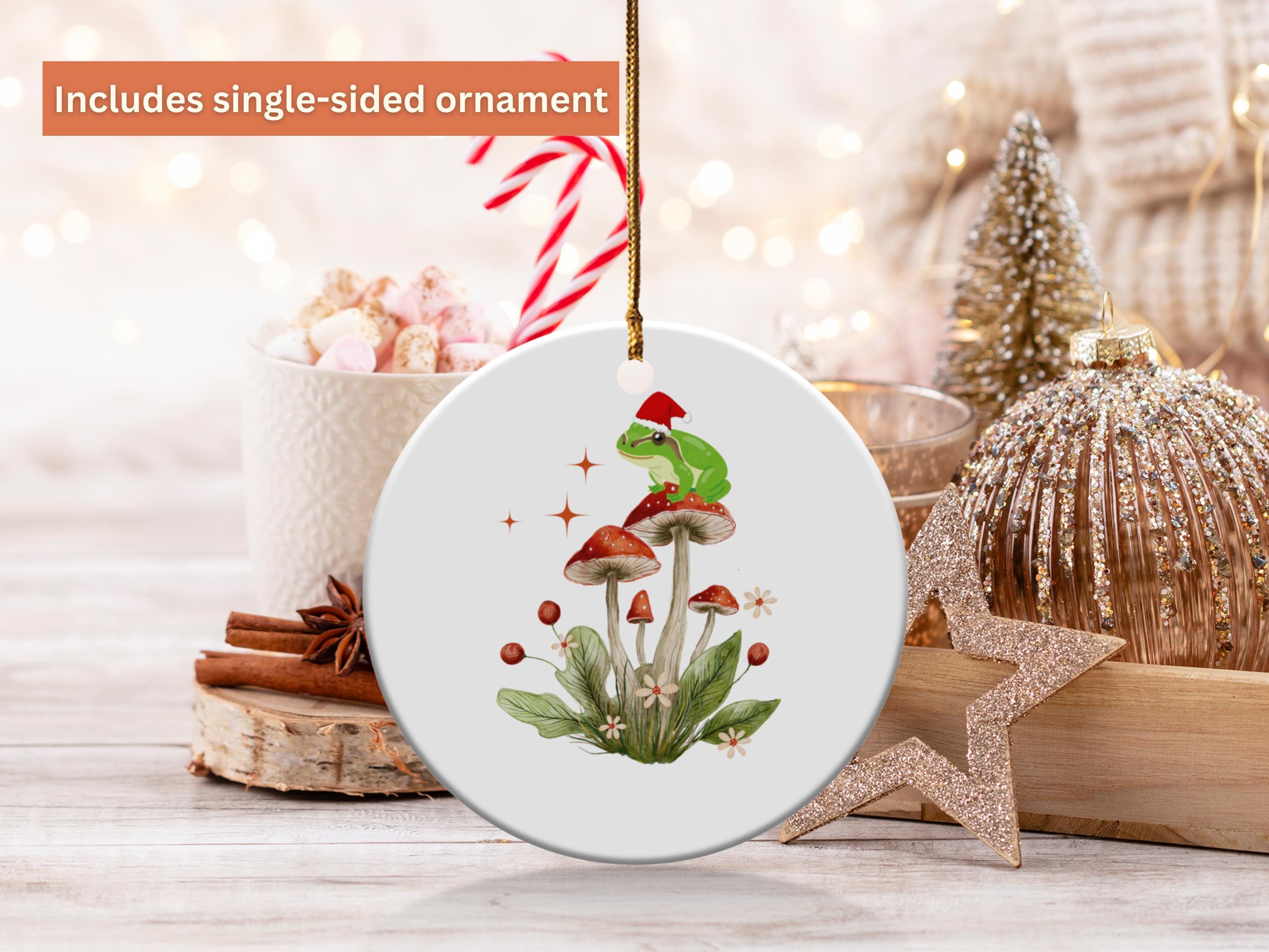 Whimsical Froggy Santa Ornaments, Christmas Decorations, Woodland Decor, Holiday Gift, Unique Festive Home Accent, Froggy Santa Holiday Gift