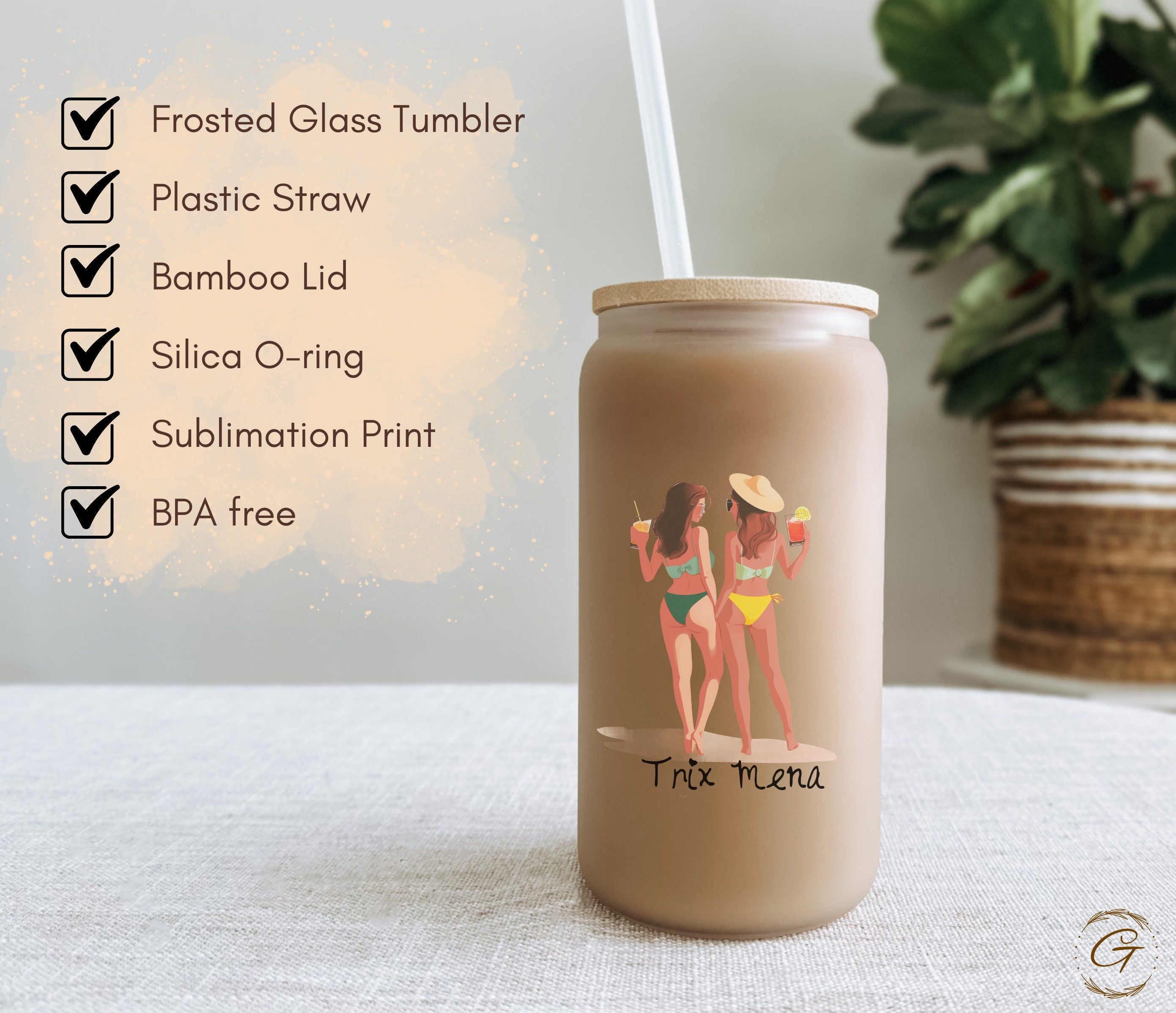Are We Drunk Summer Design Frosted Glass Cup Tumbler