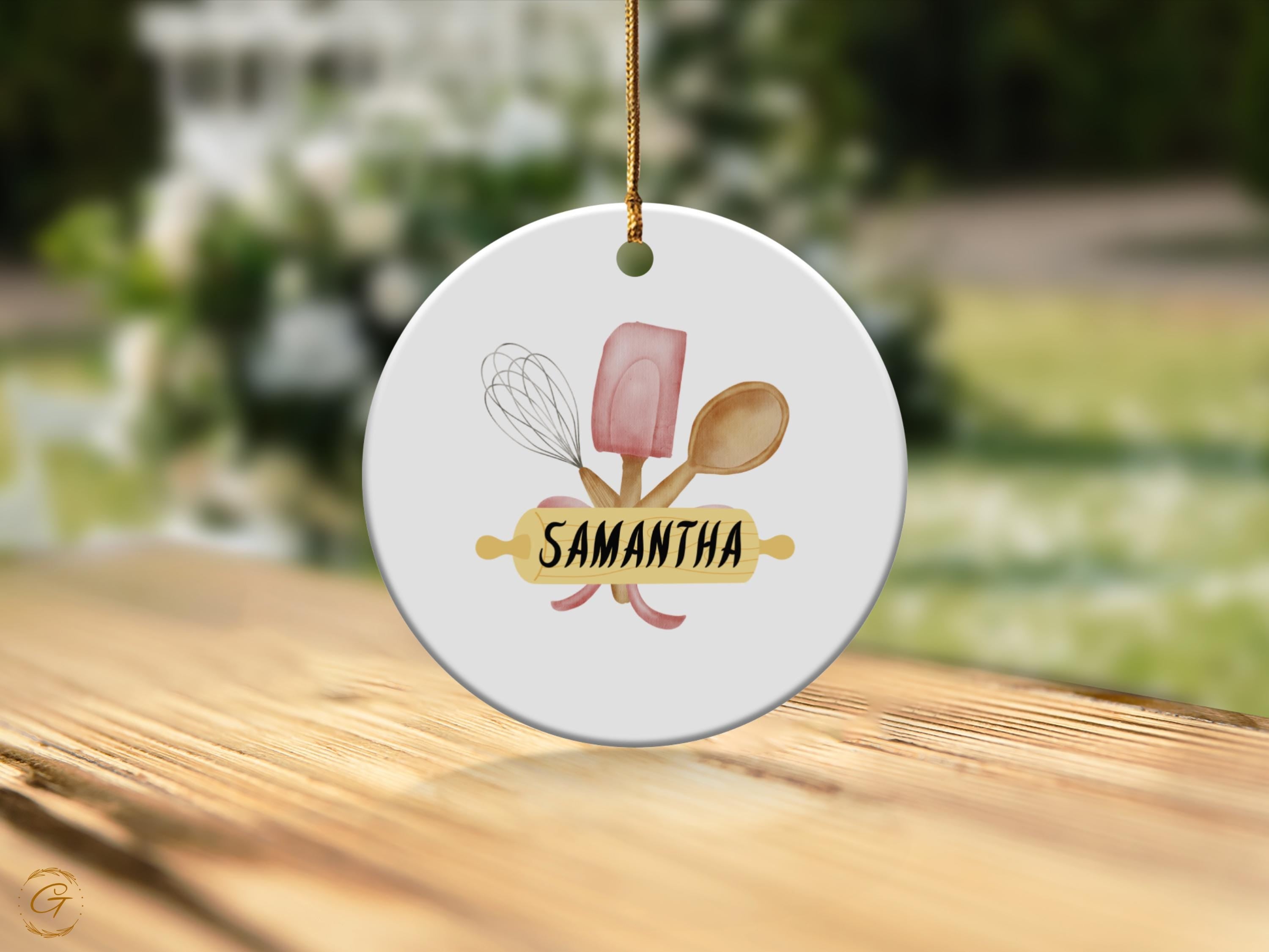 Personalized Chef Ornament, Custom Chef Gift