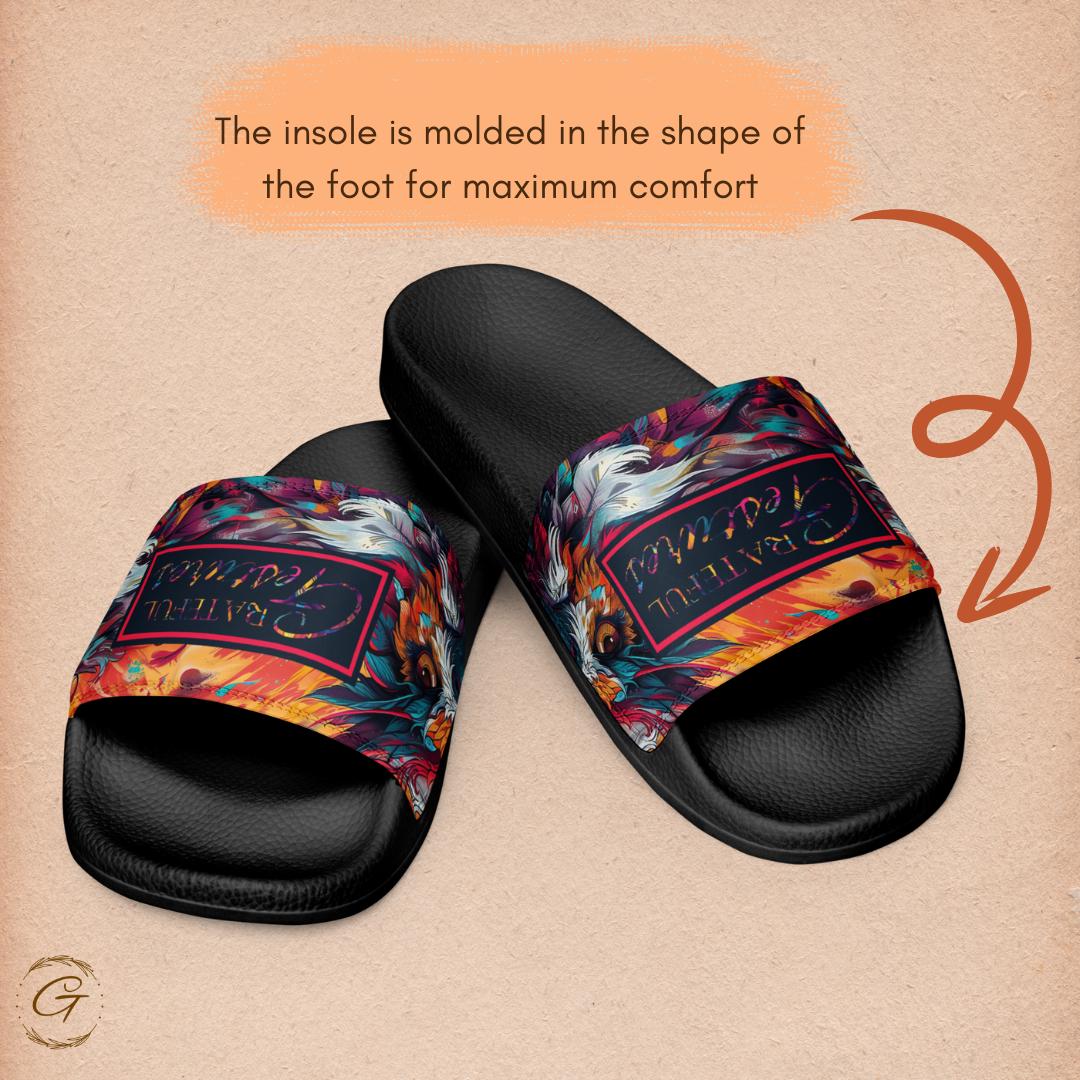 Owl Design Men's Slides Summer Stylish Slippers