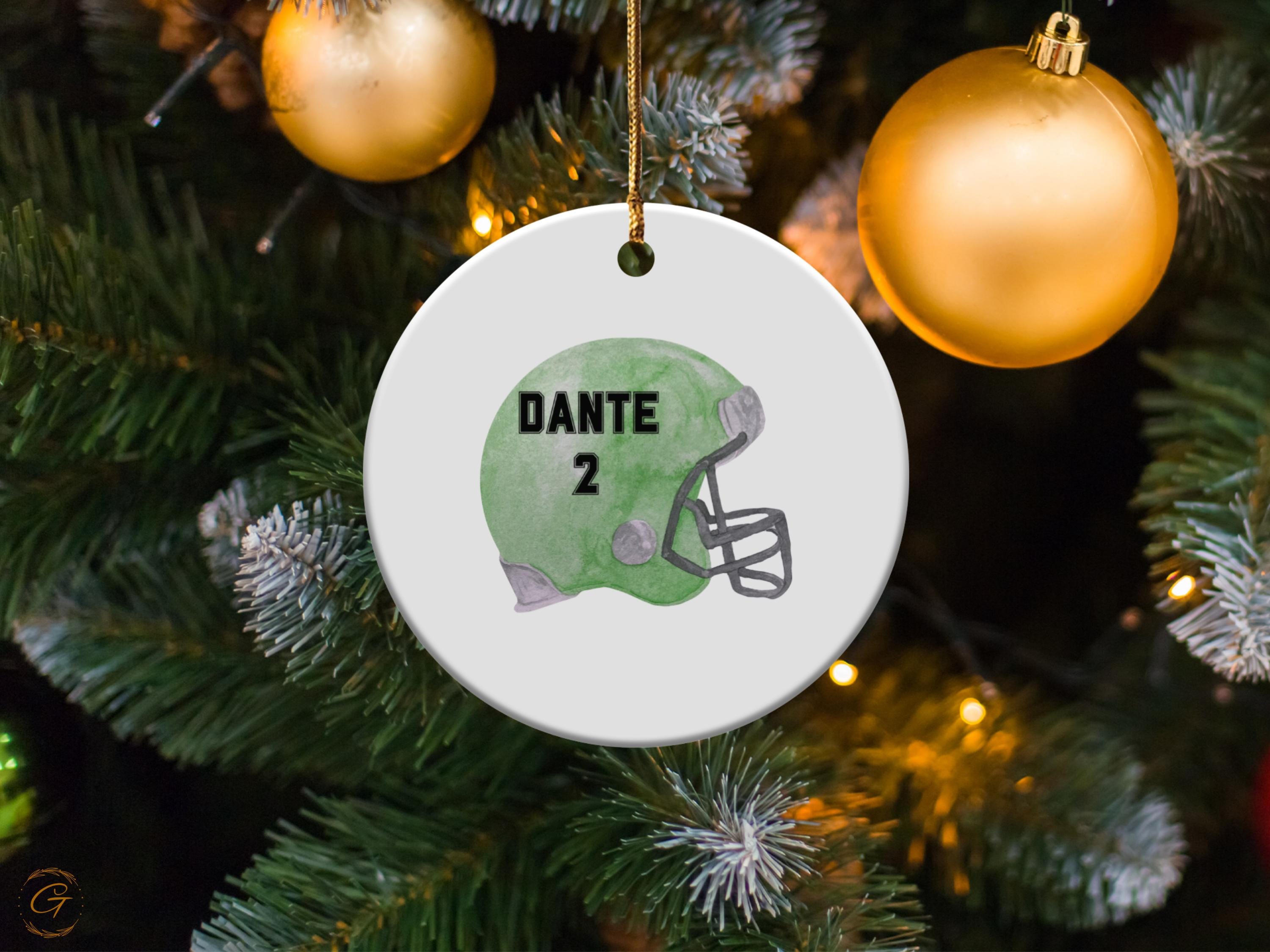 Personalized Football Helmet Ornament, Custom Name Decoration, Unique Sports Fan Gift, Holiday Tree Decor, Kids Room Decor, Holiday Keepsake