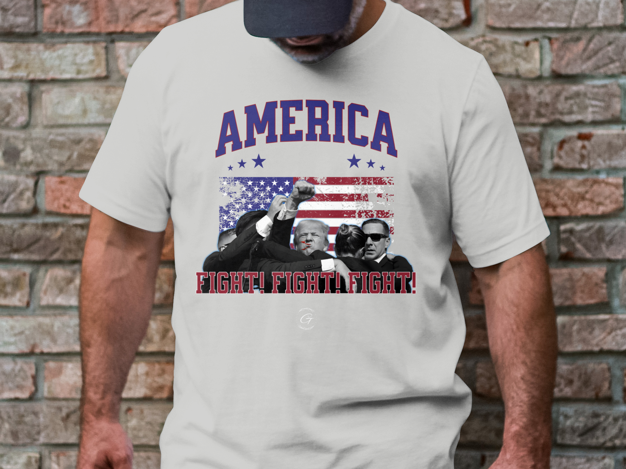 America Fight Fight Fight Trump Graphic Tee - Patriotic Trump Shirt