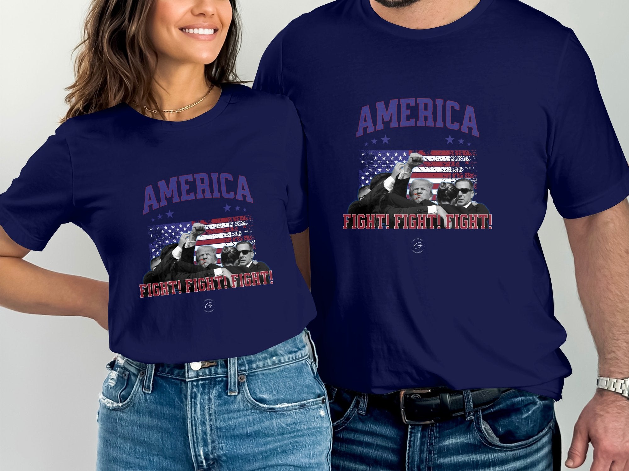 America Fight Fight Fight Trump Graphic Tee - Patriotic Trump Shirt