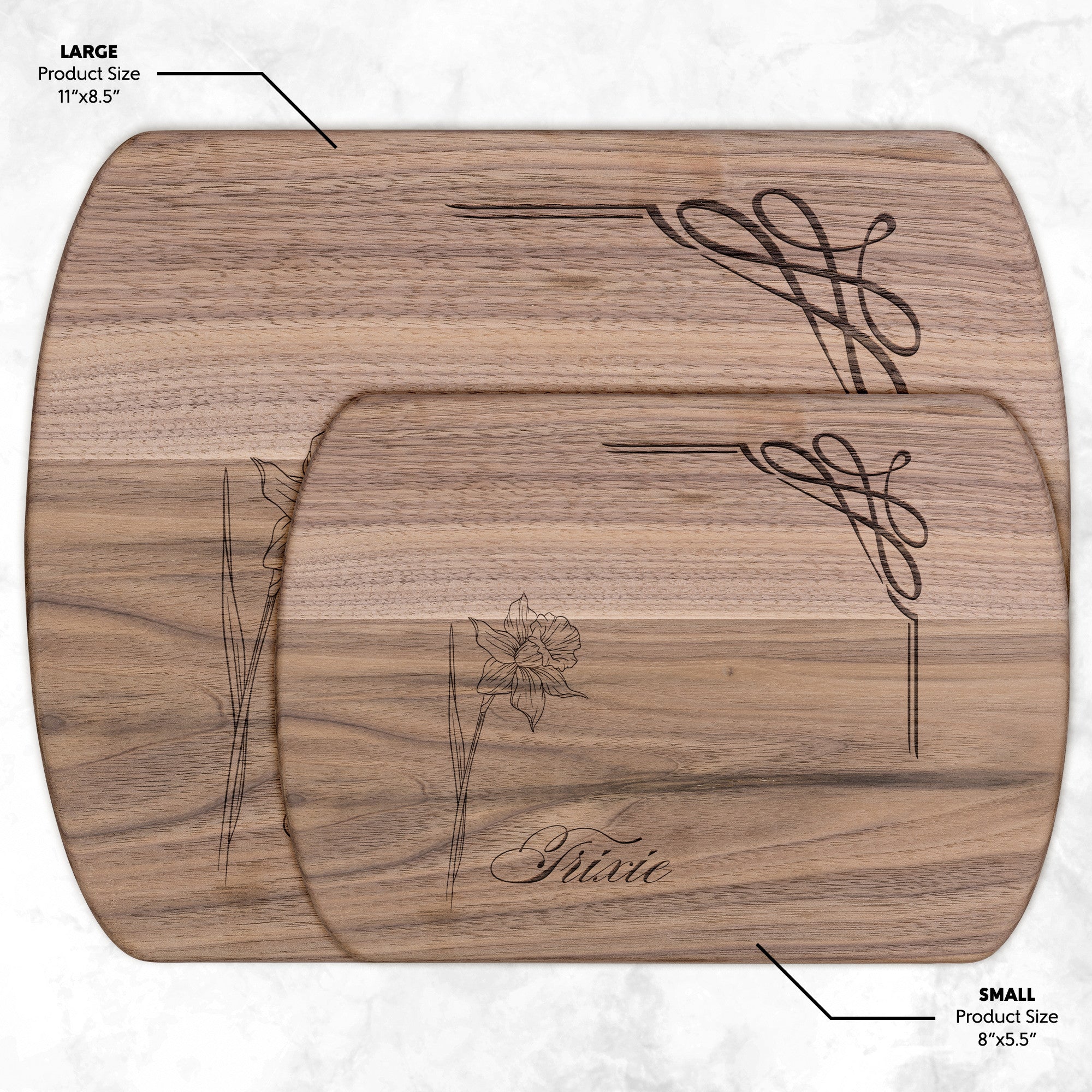 Daffodil March cutting boards