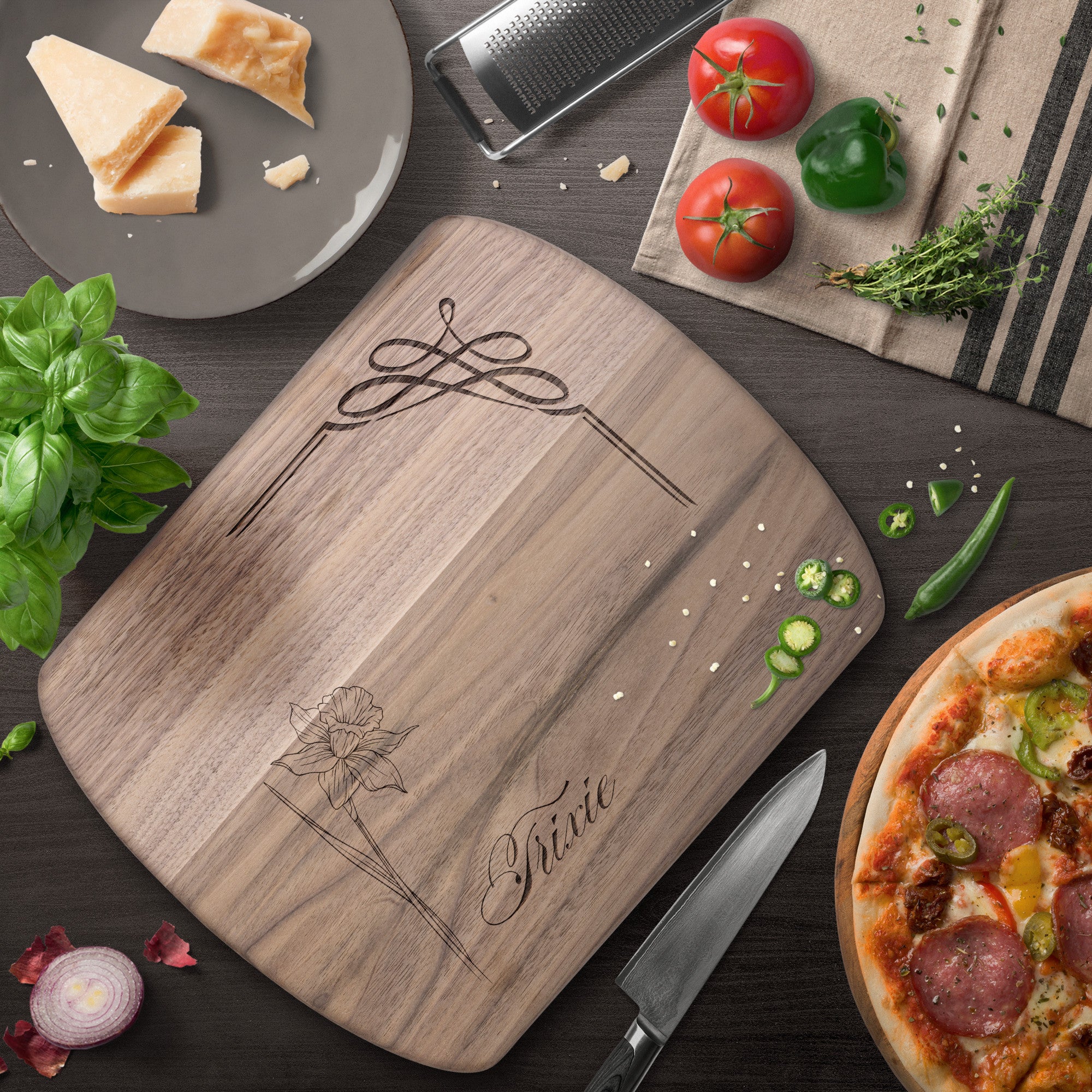 Daffodil March cutting boards
