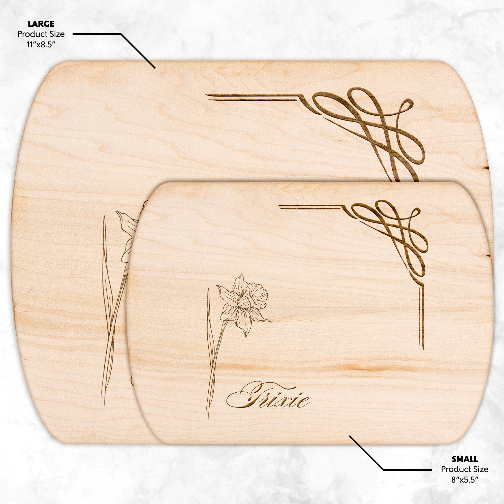 Daffodil March cutting boards