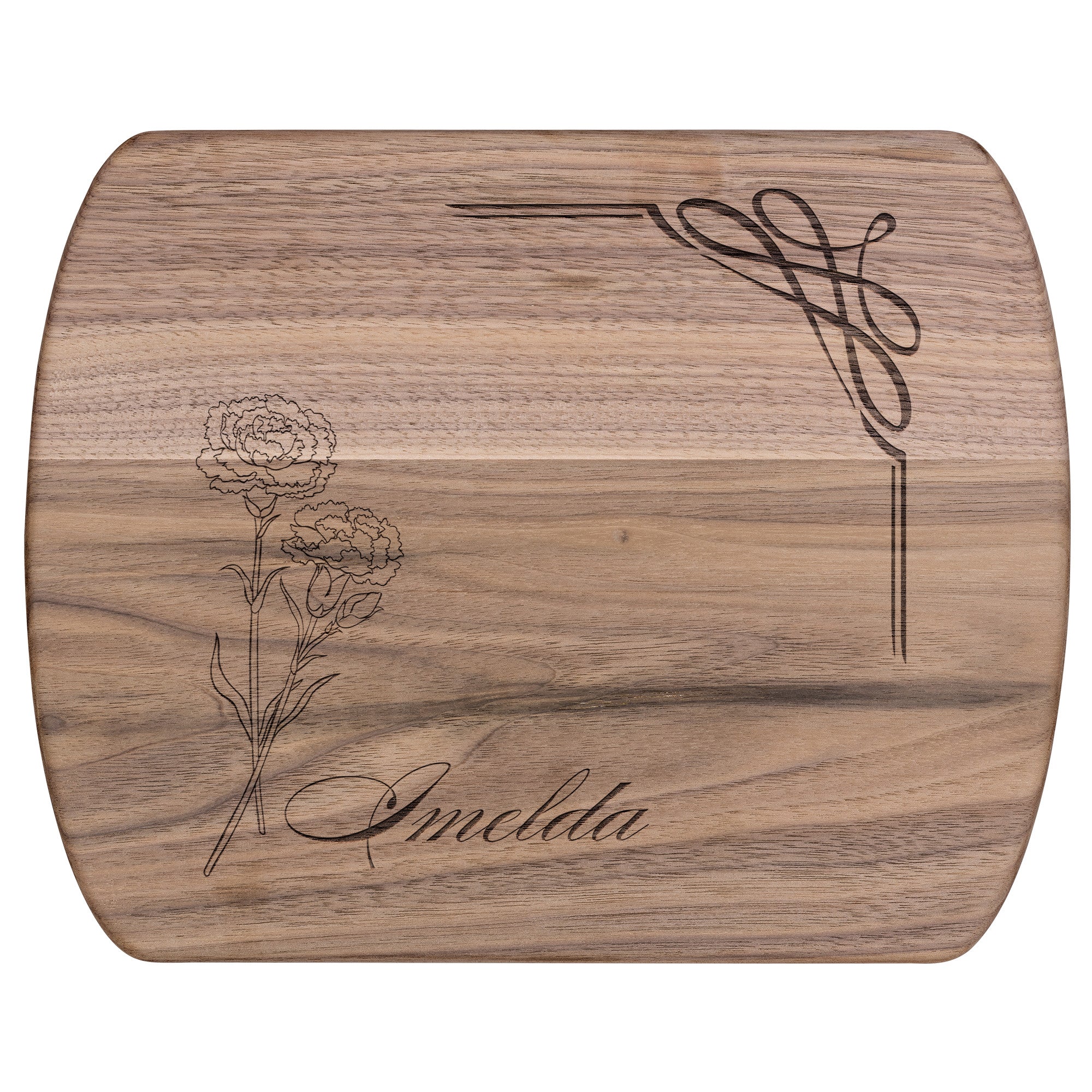 January Carnation Cutting Boards