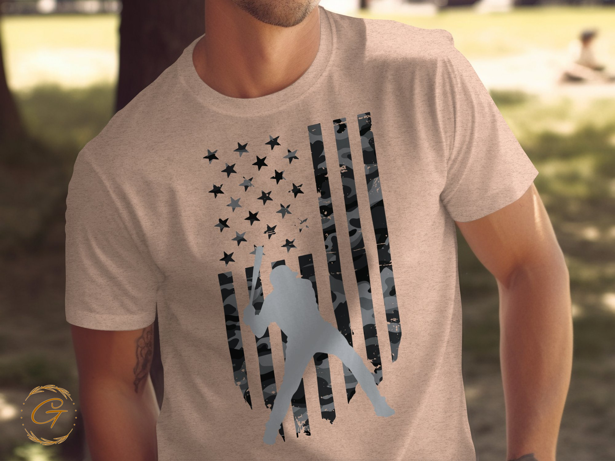 American Flag Design Musician Art Print t-shirt product