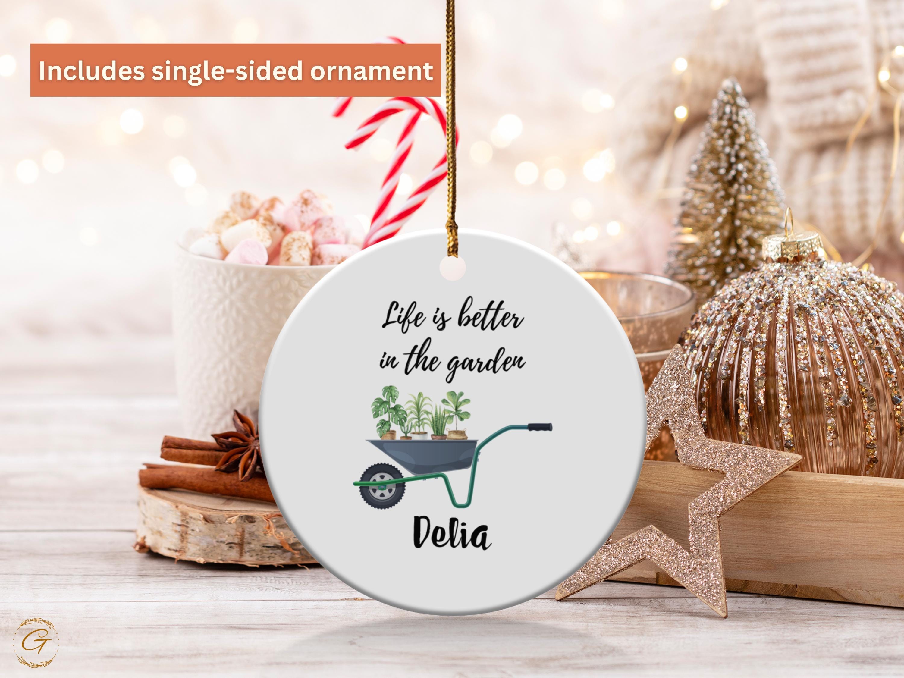 Personalized Garden Decor Ornament, Perfect Gift Gardeners, Indoor Outdoor Decorations, Holiday Keepsake for Garden Lovers. Ideal Xmas Gifts