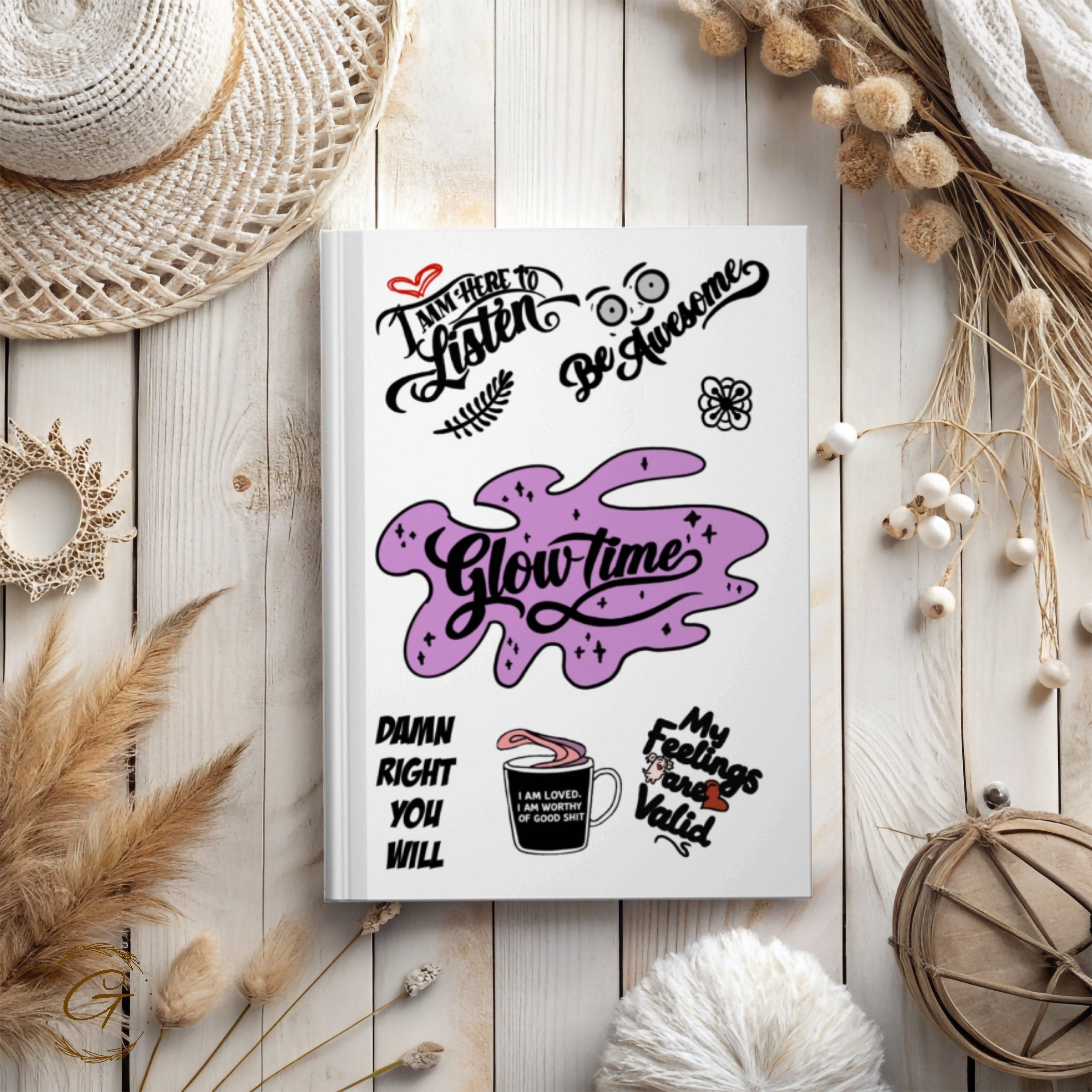 Glowtime Diary Inspirational Journal Notebook