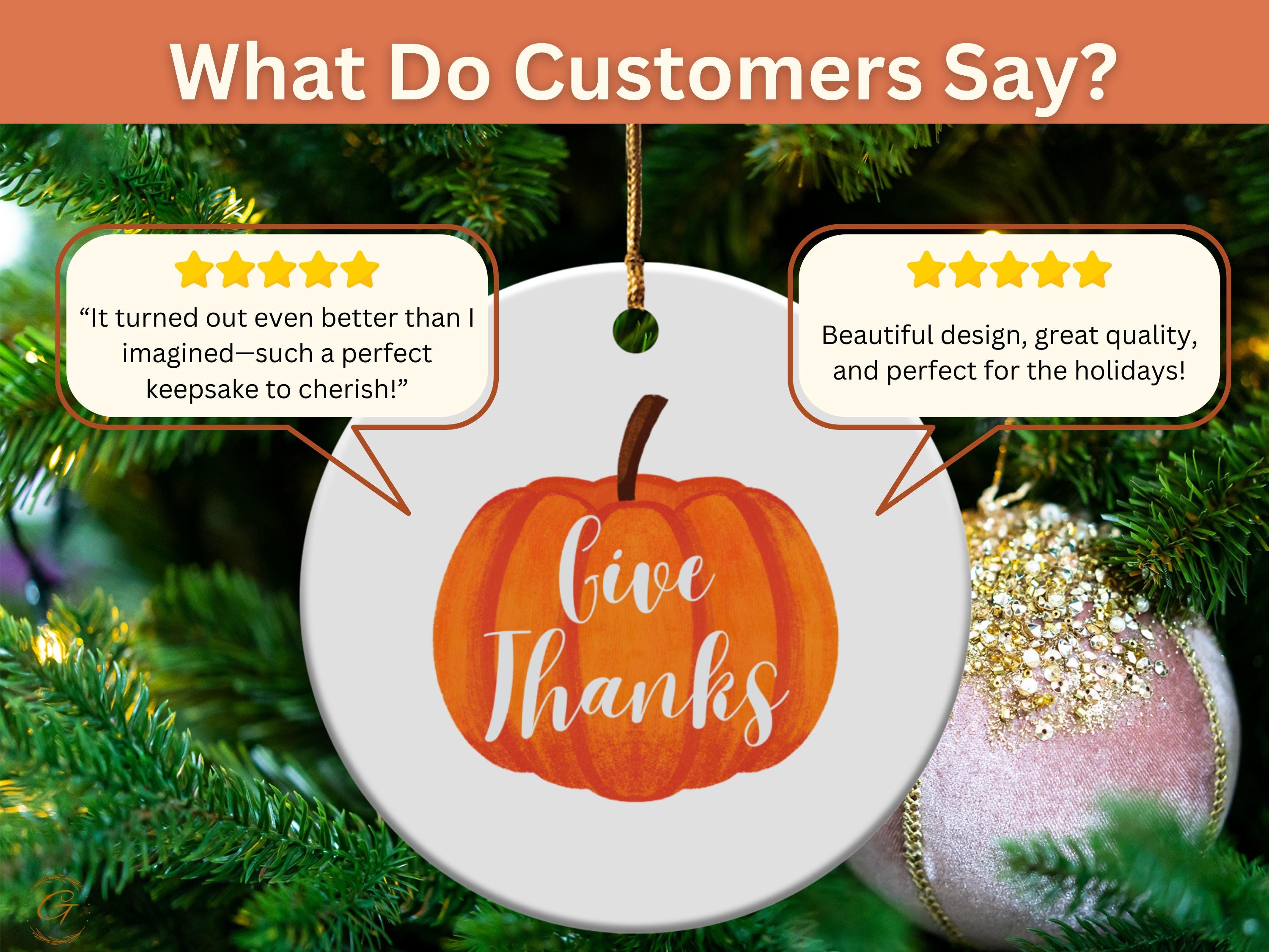 Thanksgiving Pumpkin Ornament, Autumn Home Keepsakes, Give Thanks Fall Ornament, Harvest Themed Decor, Holiday Pumpkin Gift, Seasonal Decors