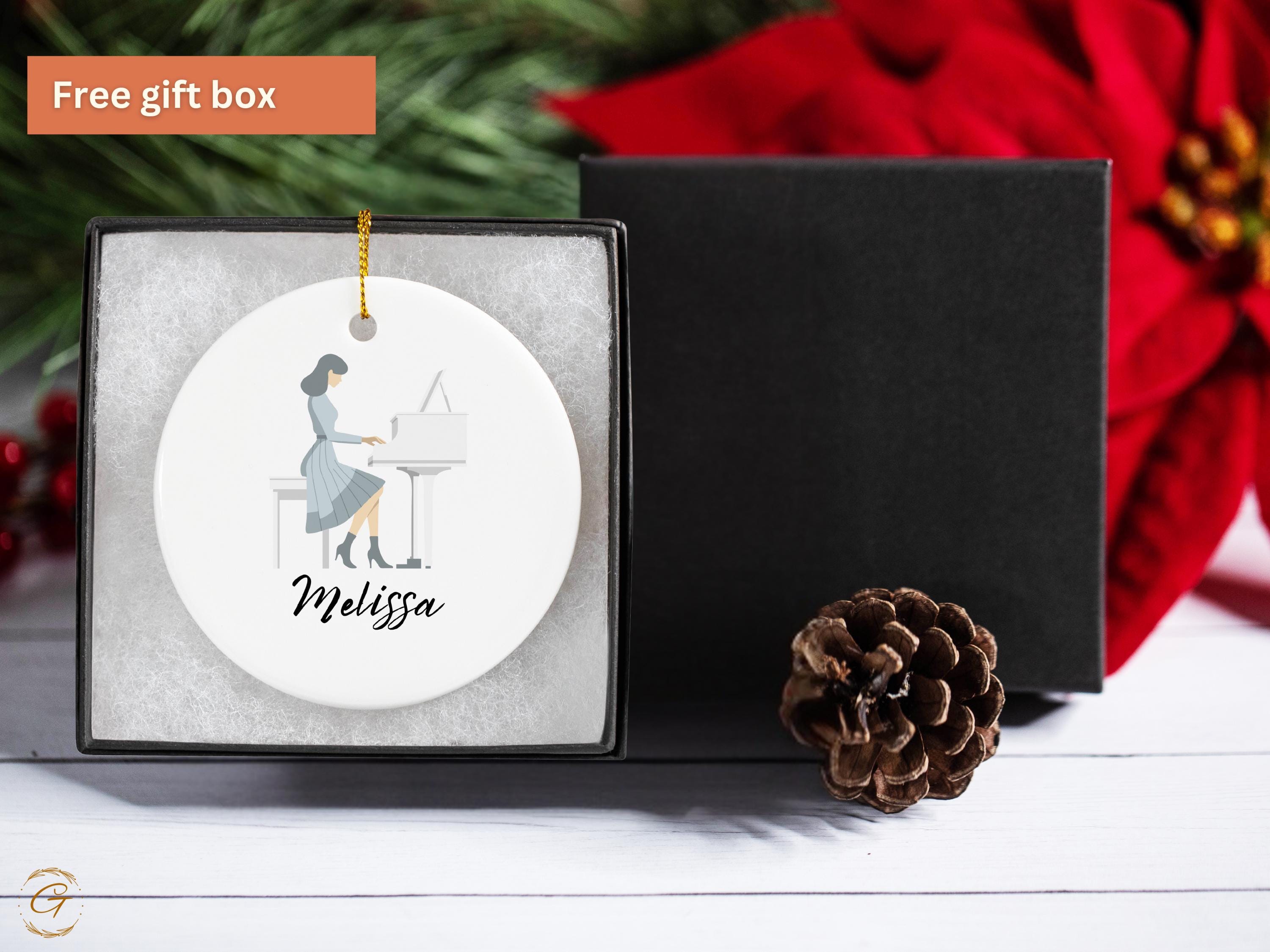 Elegant Piano Player Ornament, Unique Personalized Gift