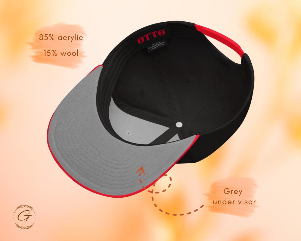 Grateful Snapback Hat Embroidered Design