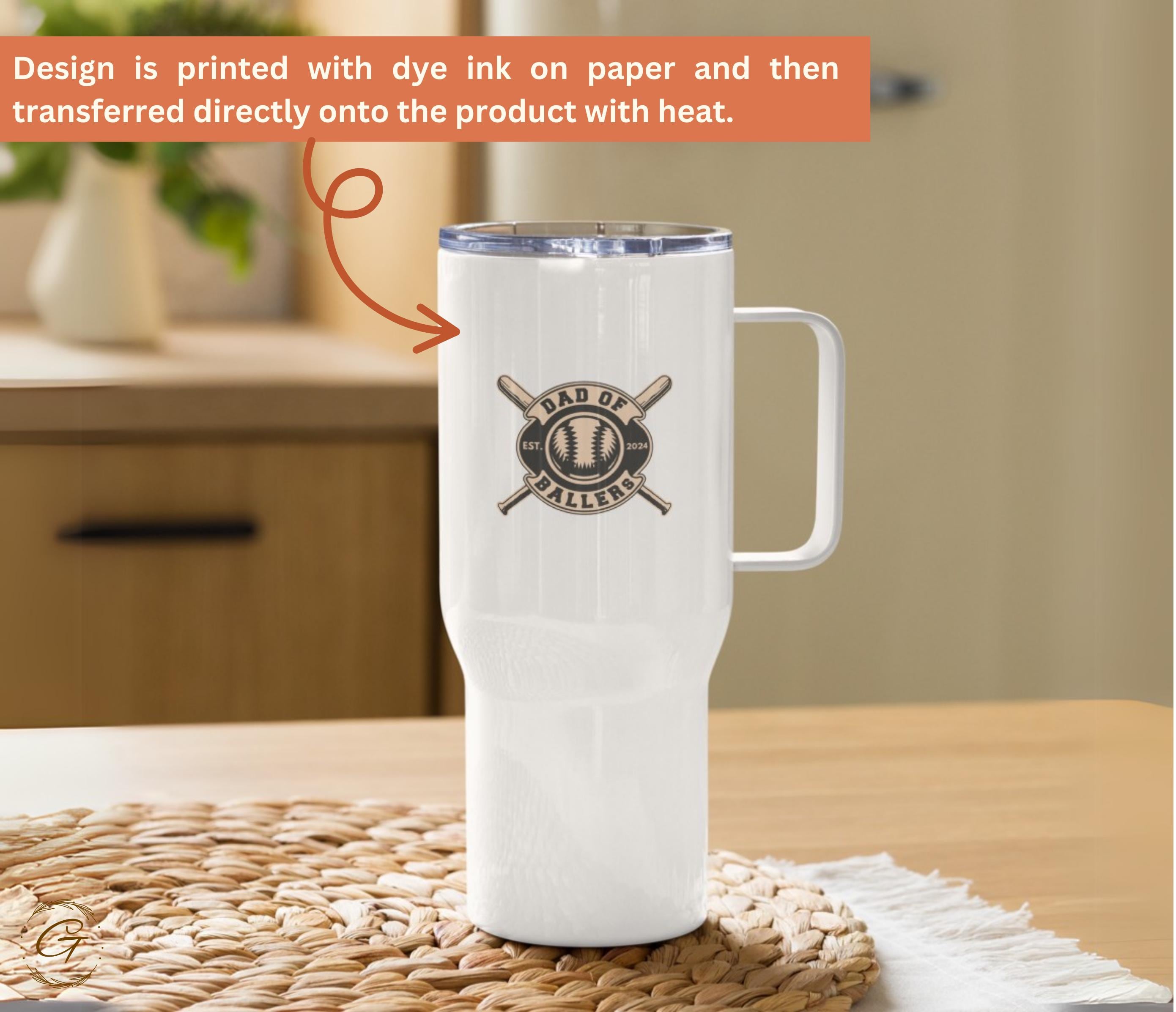 Personalize Dad of Ballers Travel Mug